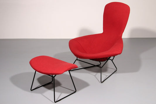Harry Bertoia Bird Armchair with Ottoman - Iconic 1970s Design