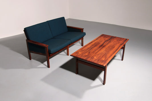 Capella Bench and table by Illum Wikkelsø for Niels Eilersen, 1960s