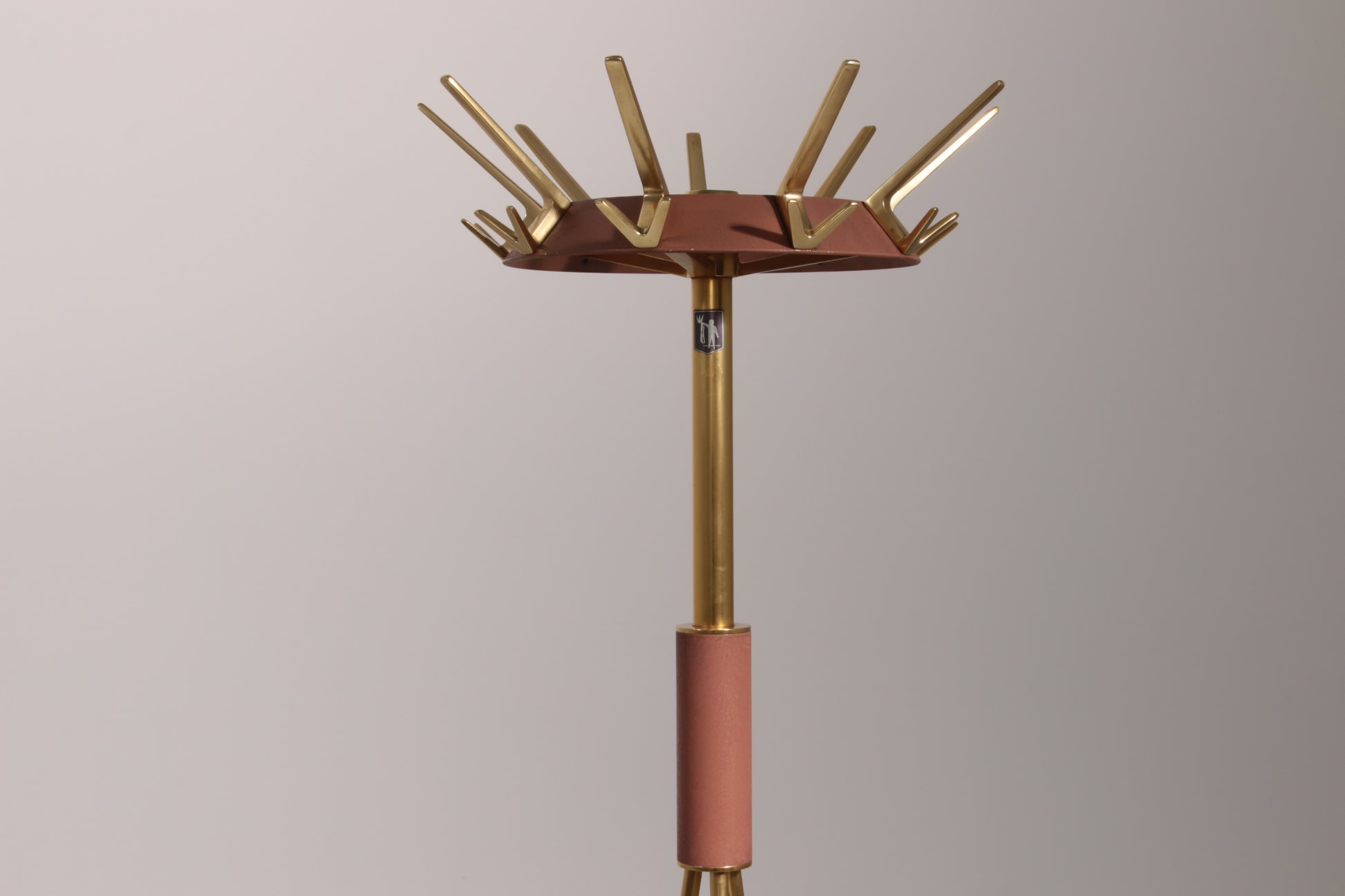 "Timeless Elegance: The Rare 1950s German Iron and Brass Coat Rack"