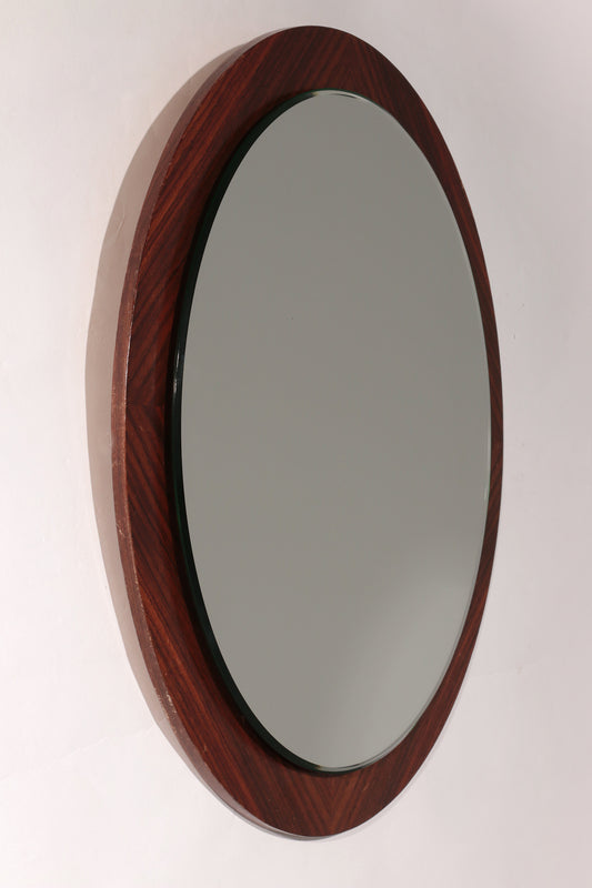Vintage Danish Rosewood veneer Mirror 1960 Denmark