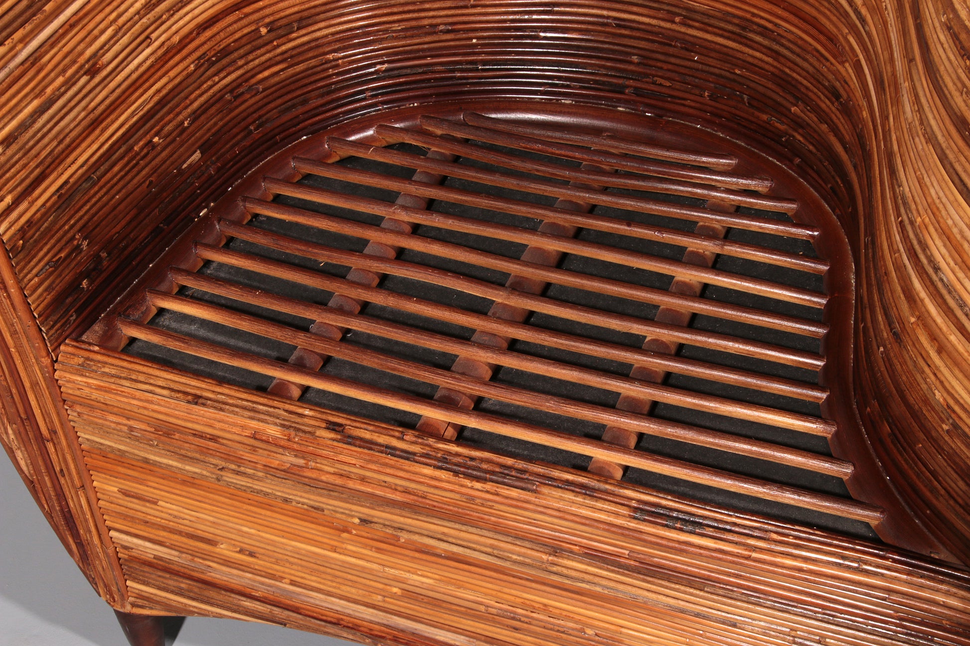 Rattan Conversation Chair by Vivai del Sud, 1980s