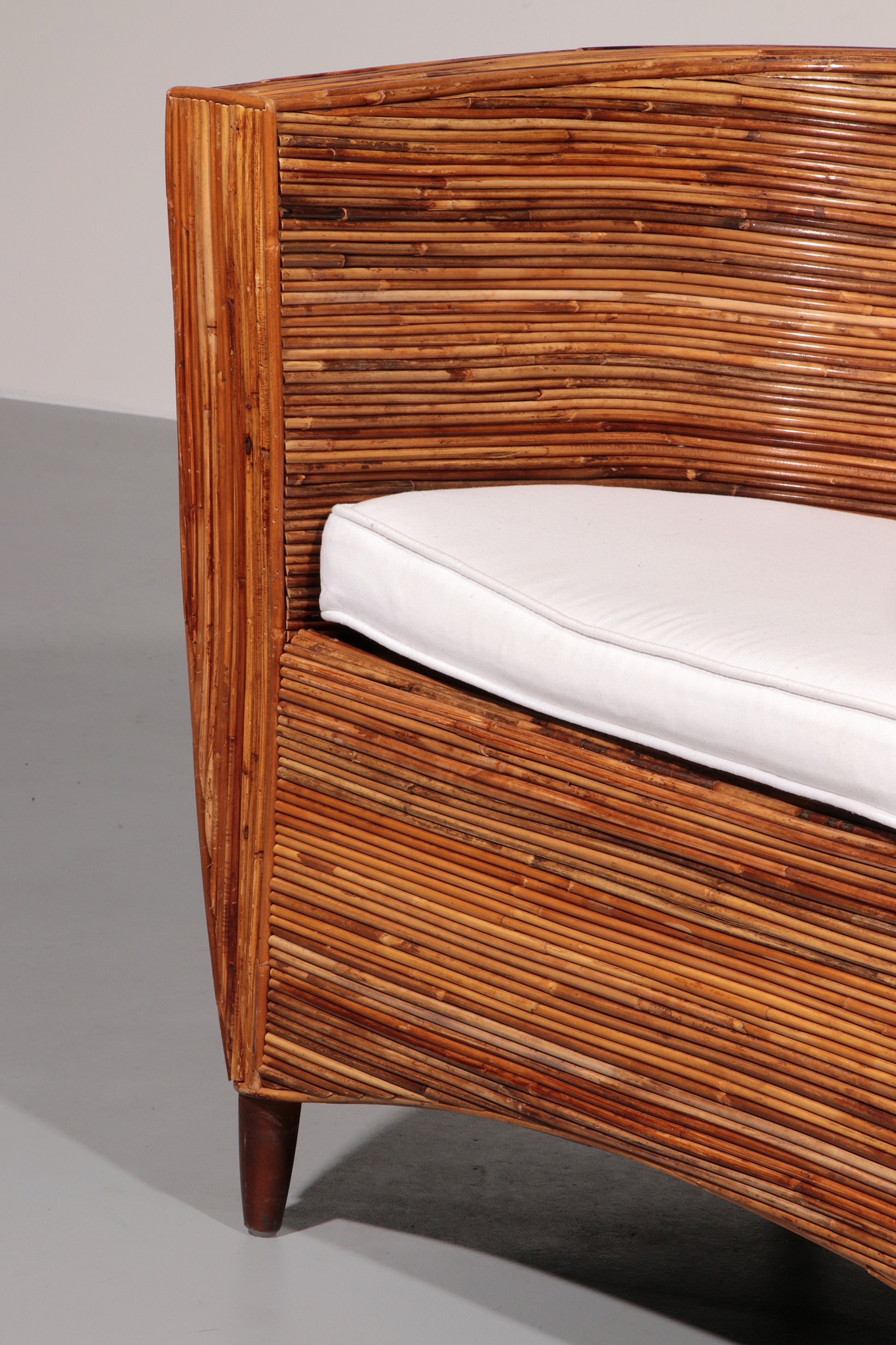 Rattan Conversation Chair by Vivai del Sud, 1980s