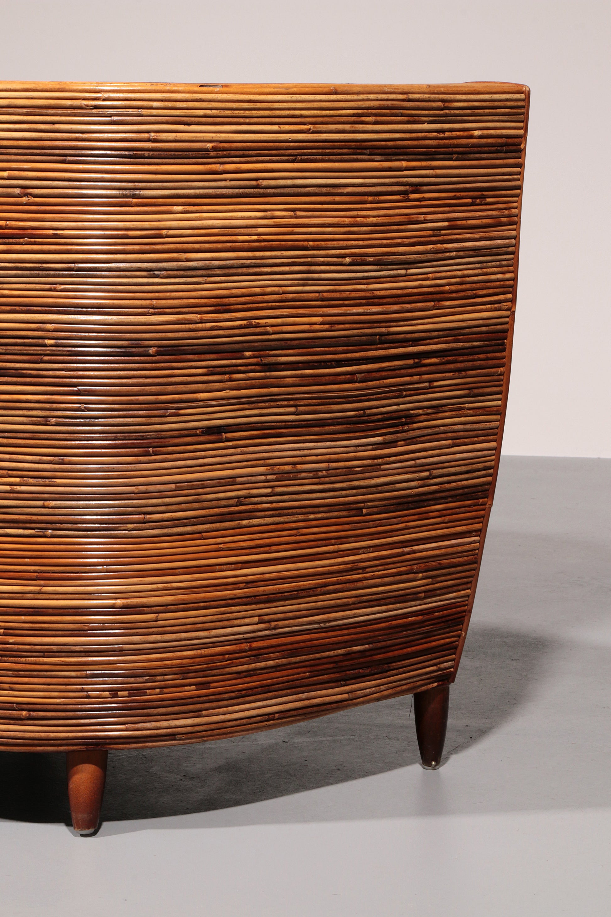 Rattan Conversation Chair by Vivai del Sud, 1980s