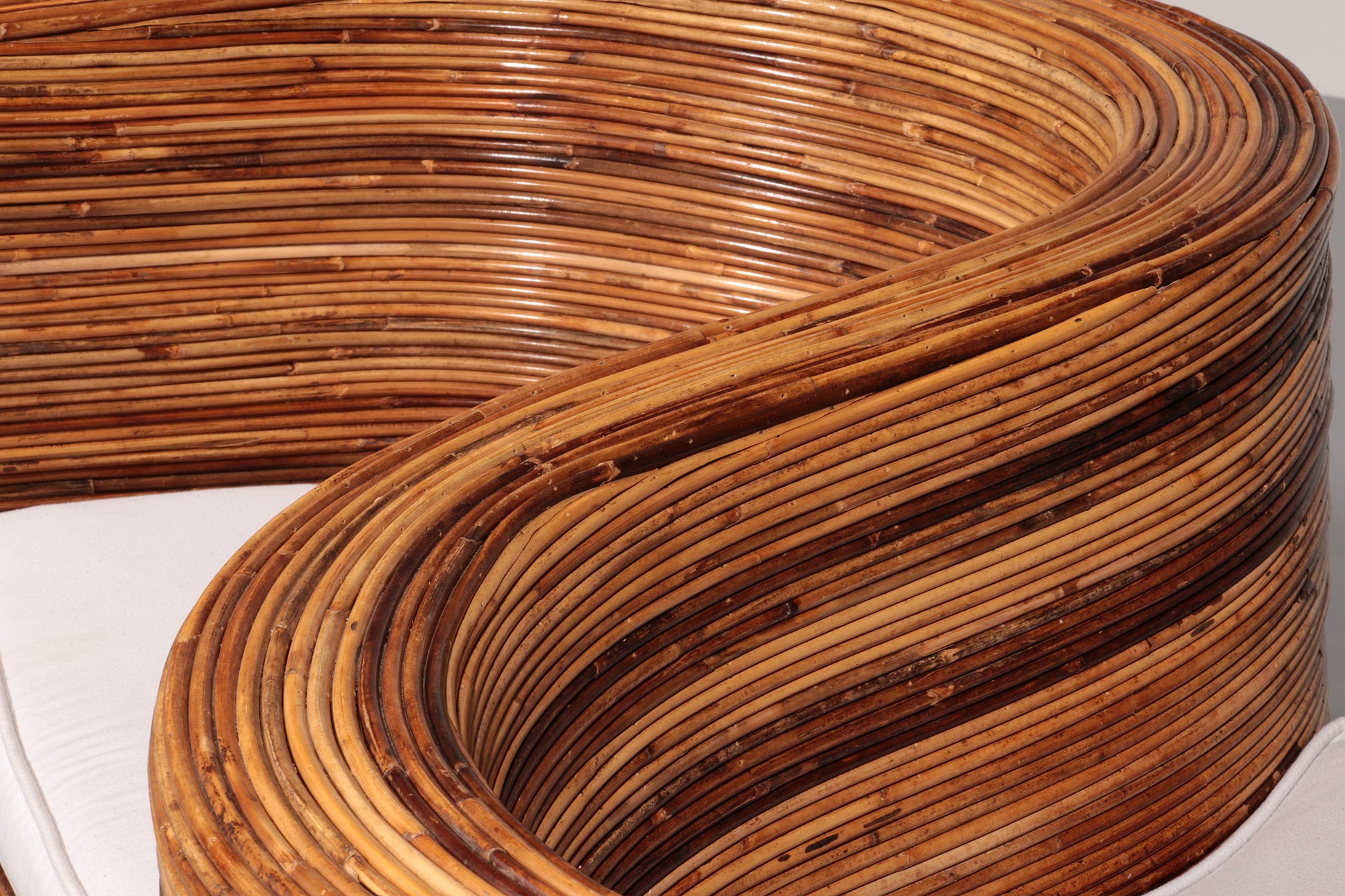 Rattan Conversation Chair by Vivai del Sud, 1980s