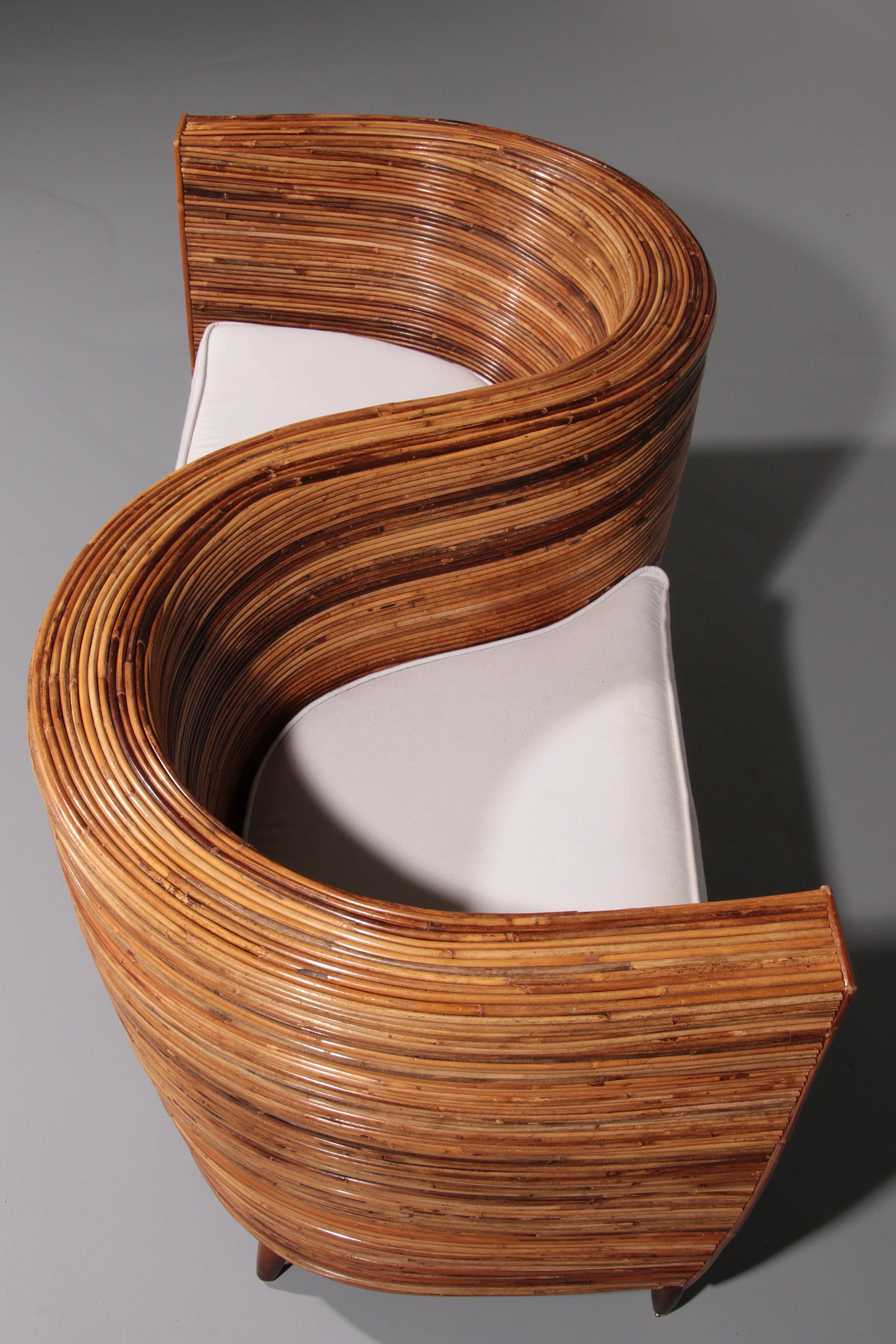 Rattan Conversation Chair by Vivai del Sud, 1980s