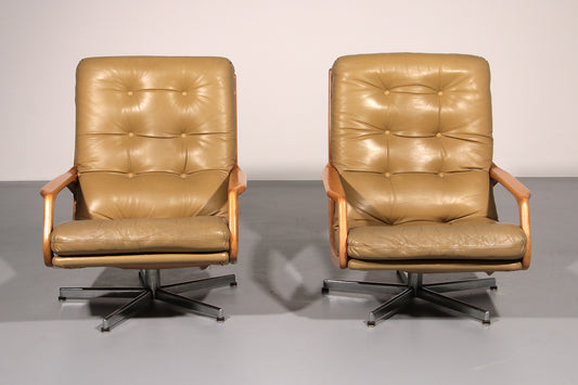 Swivel Lounge Chairs by Eugen Schmidt for Soloform 1960