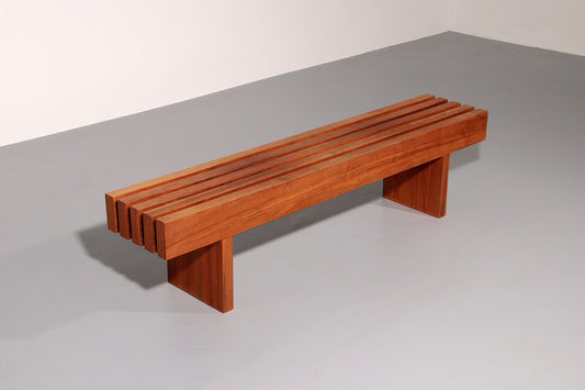 Italian Teak Bench from the 1970s – 180 cm Mid-Century Elegance
