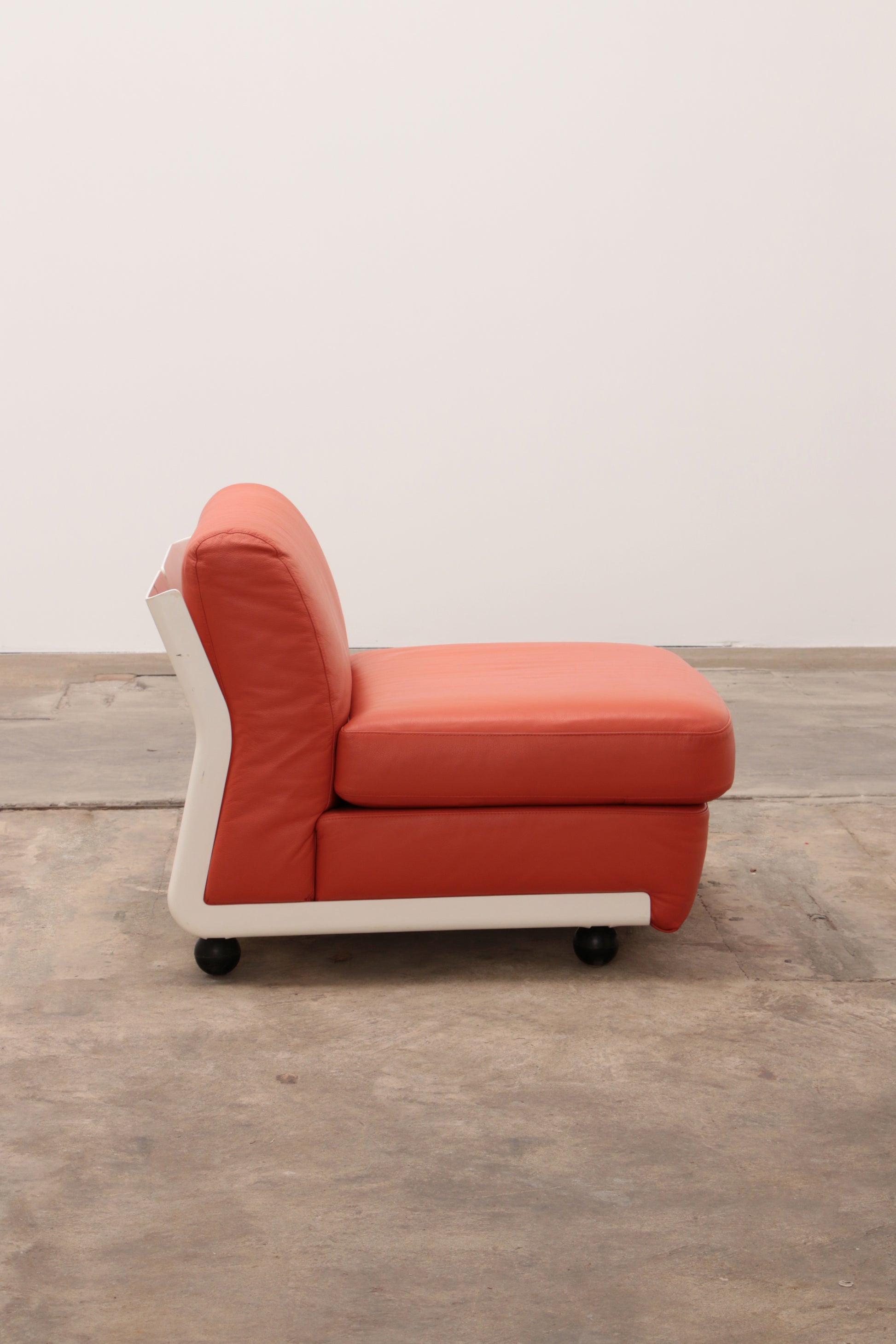 Mario Bellini Amanta modulaire bank in oranje leer voor C&B Italië, jaren 60