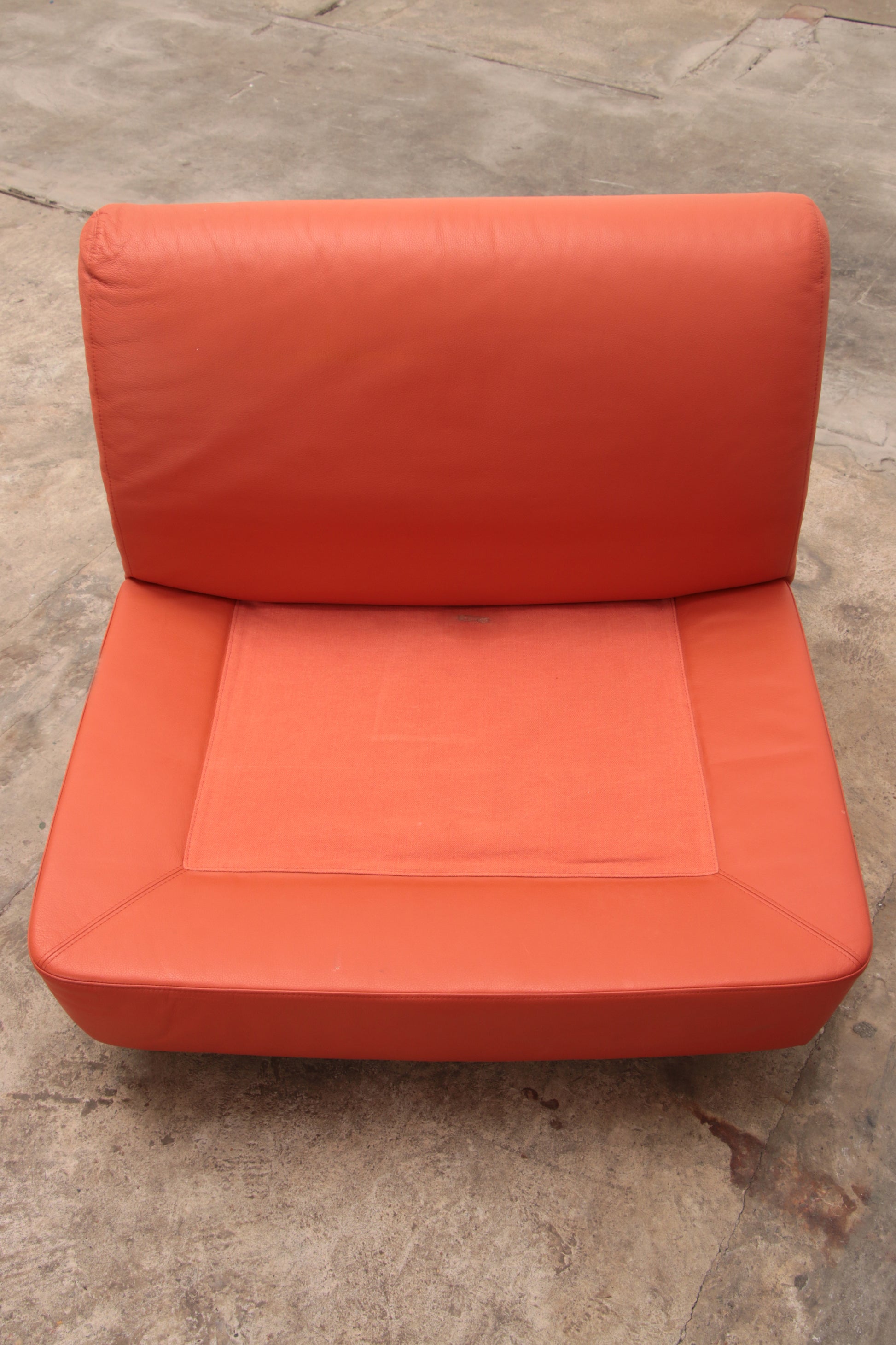 Mario Bellini Amanta modulaire bank in oranje leer voor C&B Italië, jaren 60
