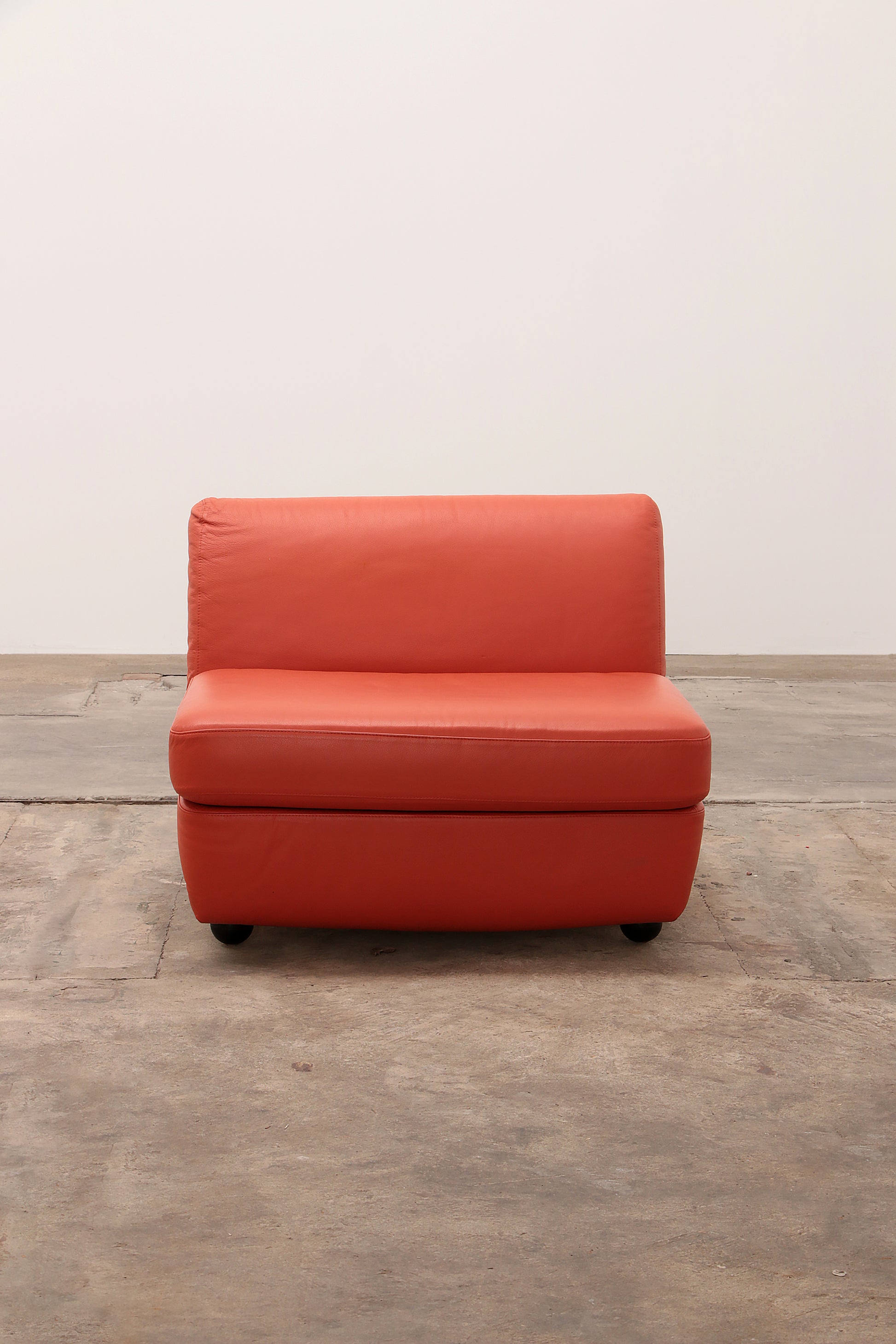 Mario Bellini Amanta modulaire bank in oranje leer voor C&B Italië, jaren 60