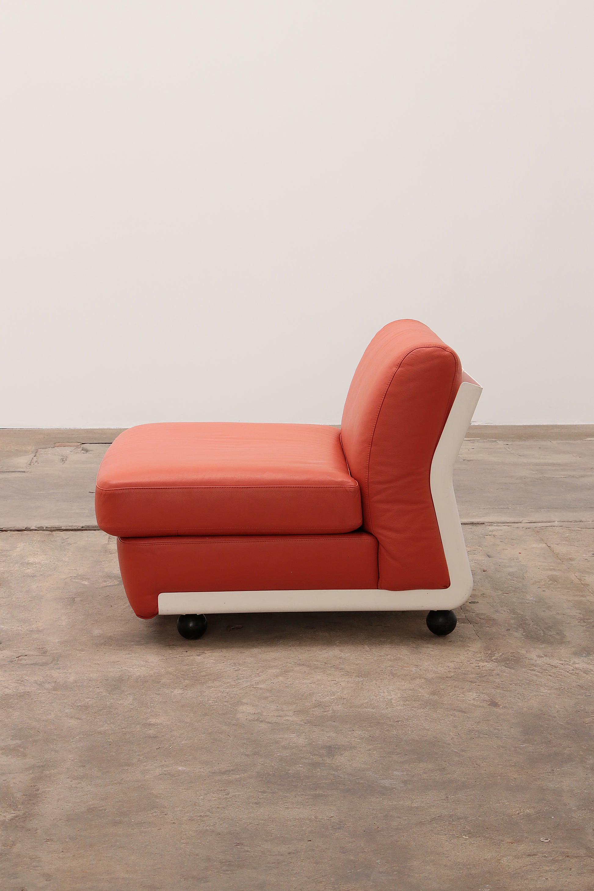Mario Bellini Amanta modulaire bank in oranje leer voor C&B Italië, jaren 60
