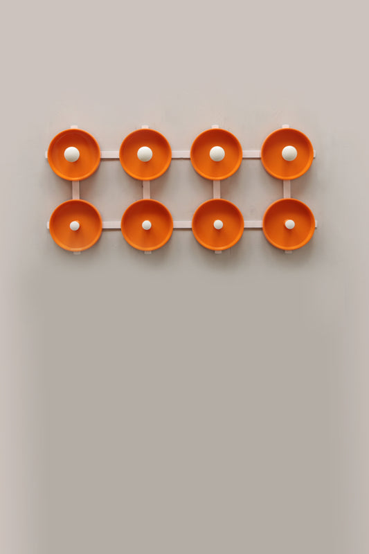 Oranje Spage age wandkapstok jaren60
