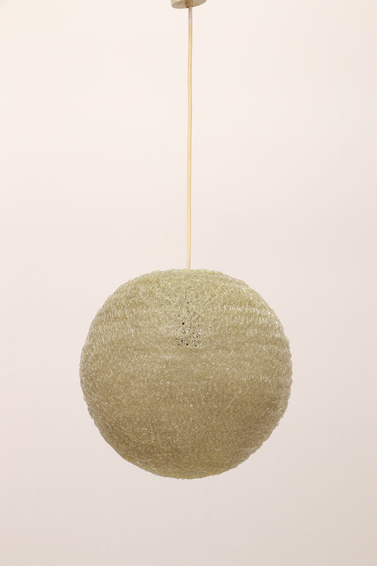 Hanglamp  "sugarball" Vintage creme gekleurd ,jaren60