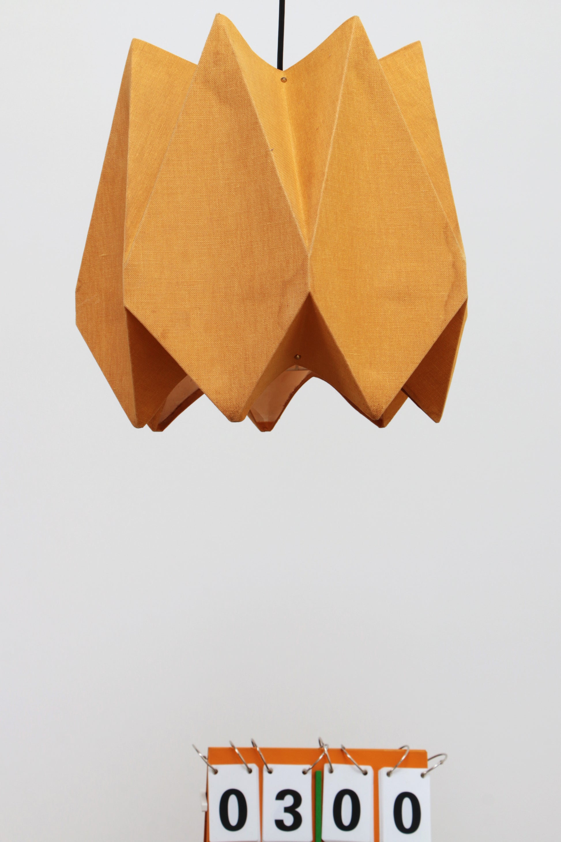Oranje Vintage stoffen hanglamp jaren60