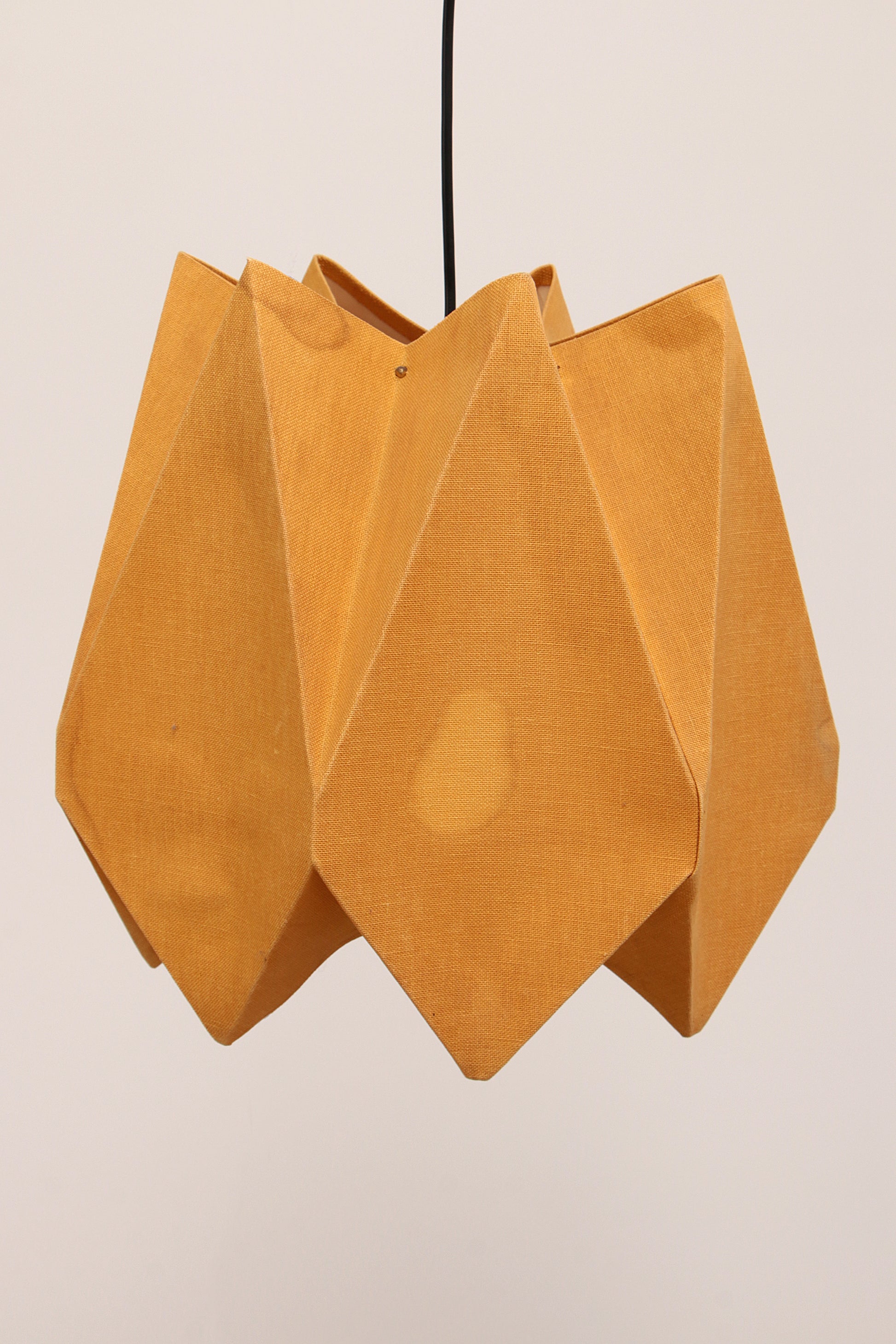 Oranje Vintage stoffen hanglamp jaren60