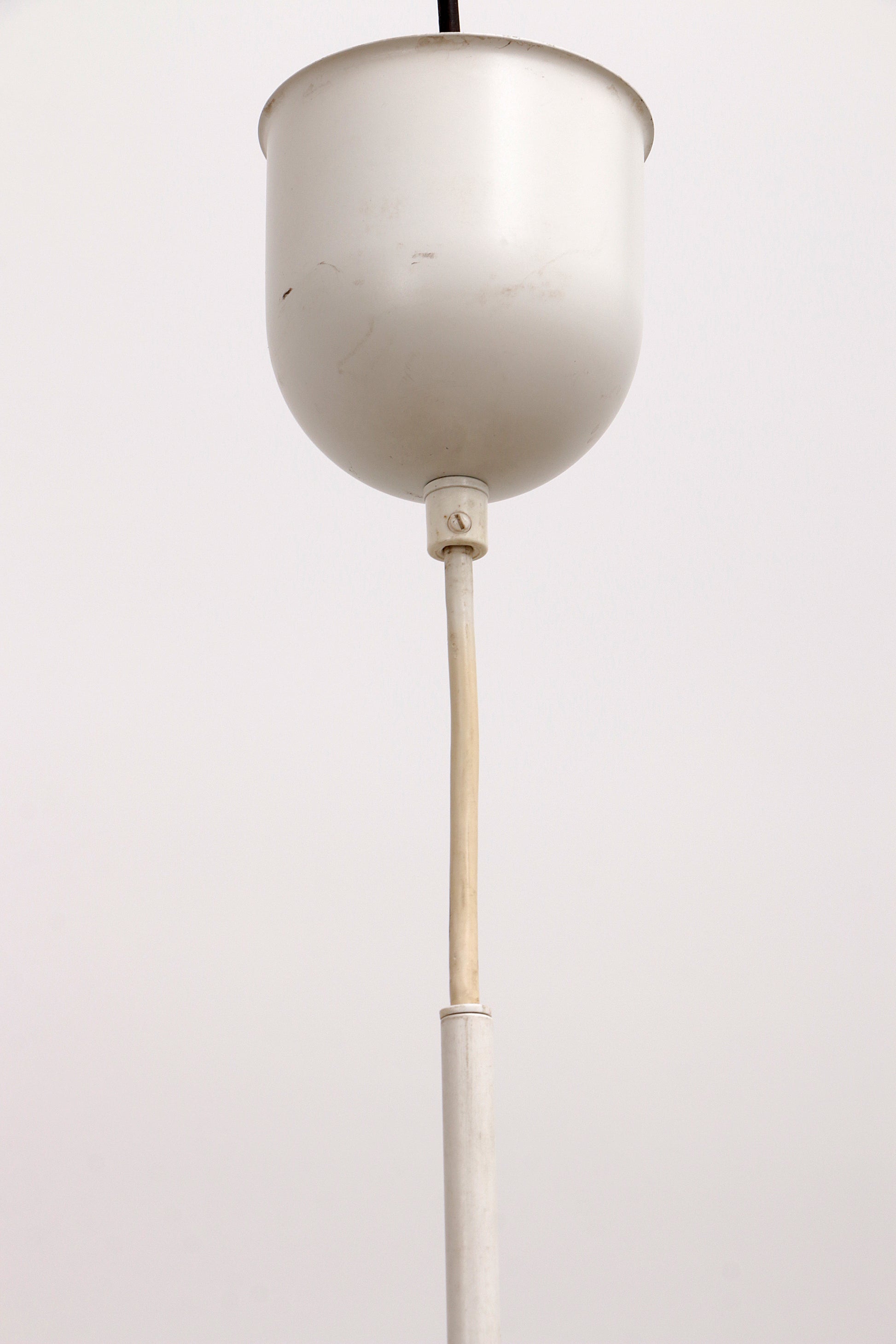 Zeer Grote Witte hanglamp Glashutte Limburg, 1960