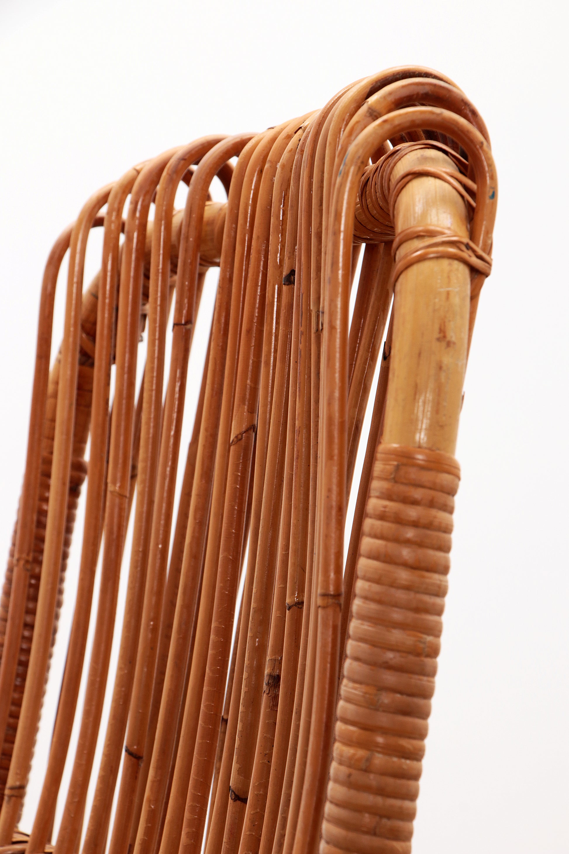 Italiaanse Bamboe set van 2 Franco Albini fauteuils,1960 Timeless-art.com