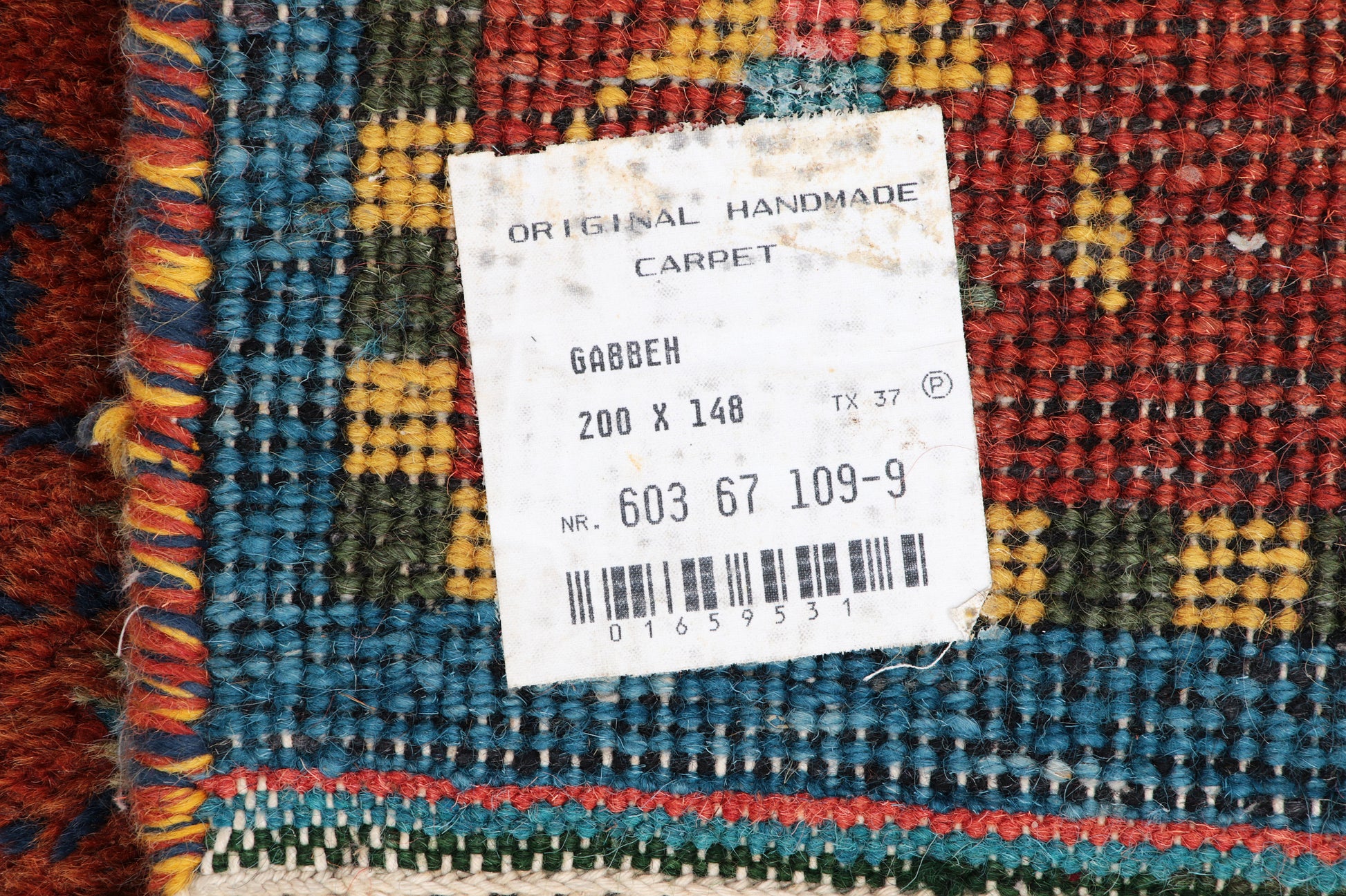 Perzisch Vloerkleed Gabbeh handgeknoopt met wol,1980