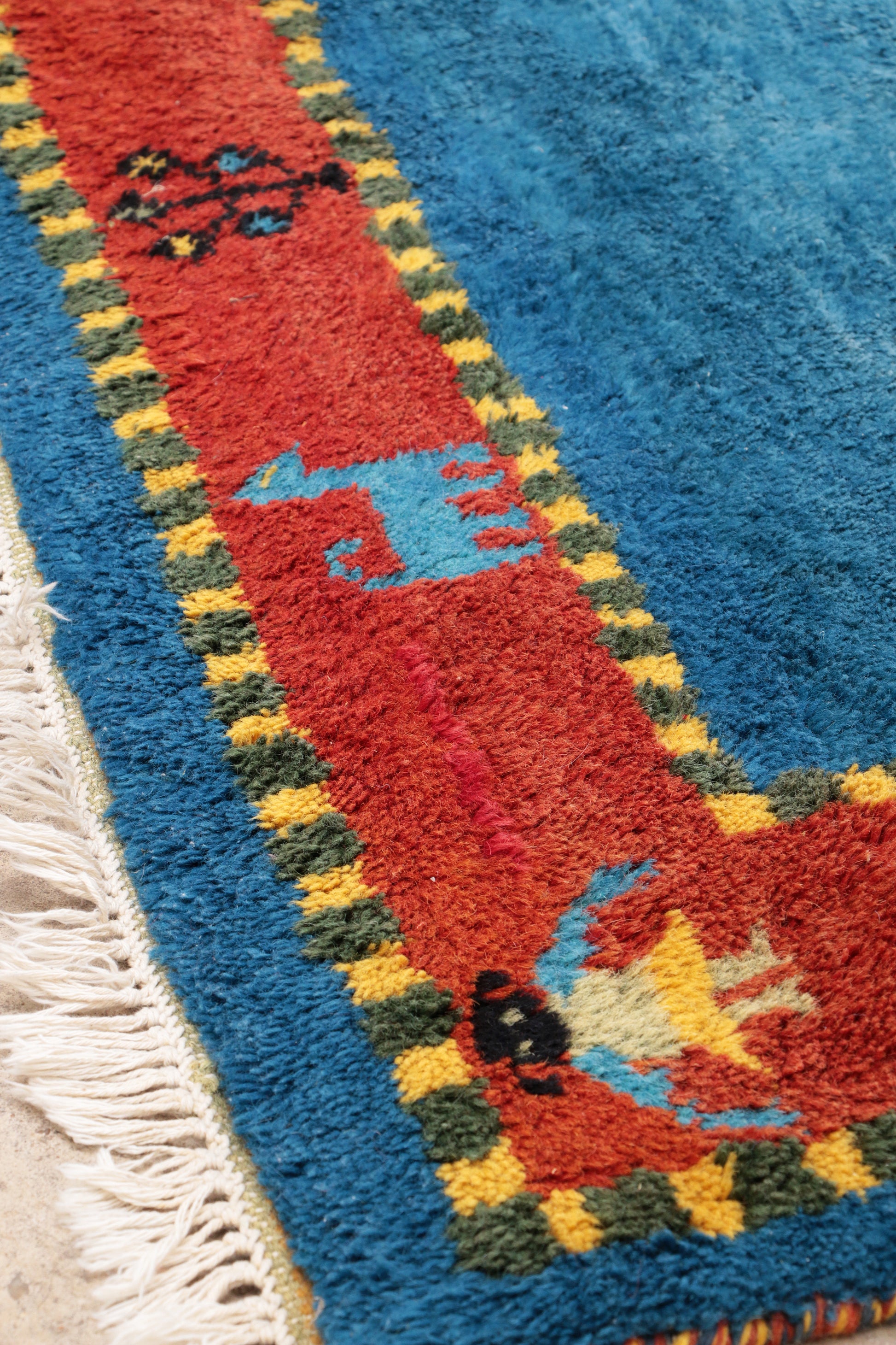 Perzisch Vloerkleed Gabbeh handgeknoopt met wol,1980
