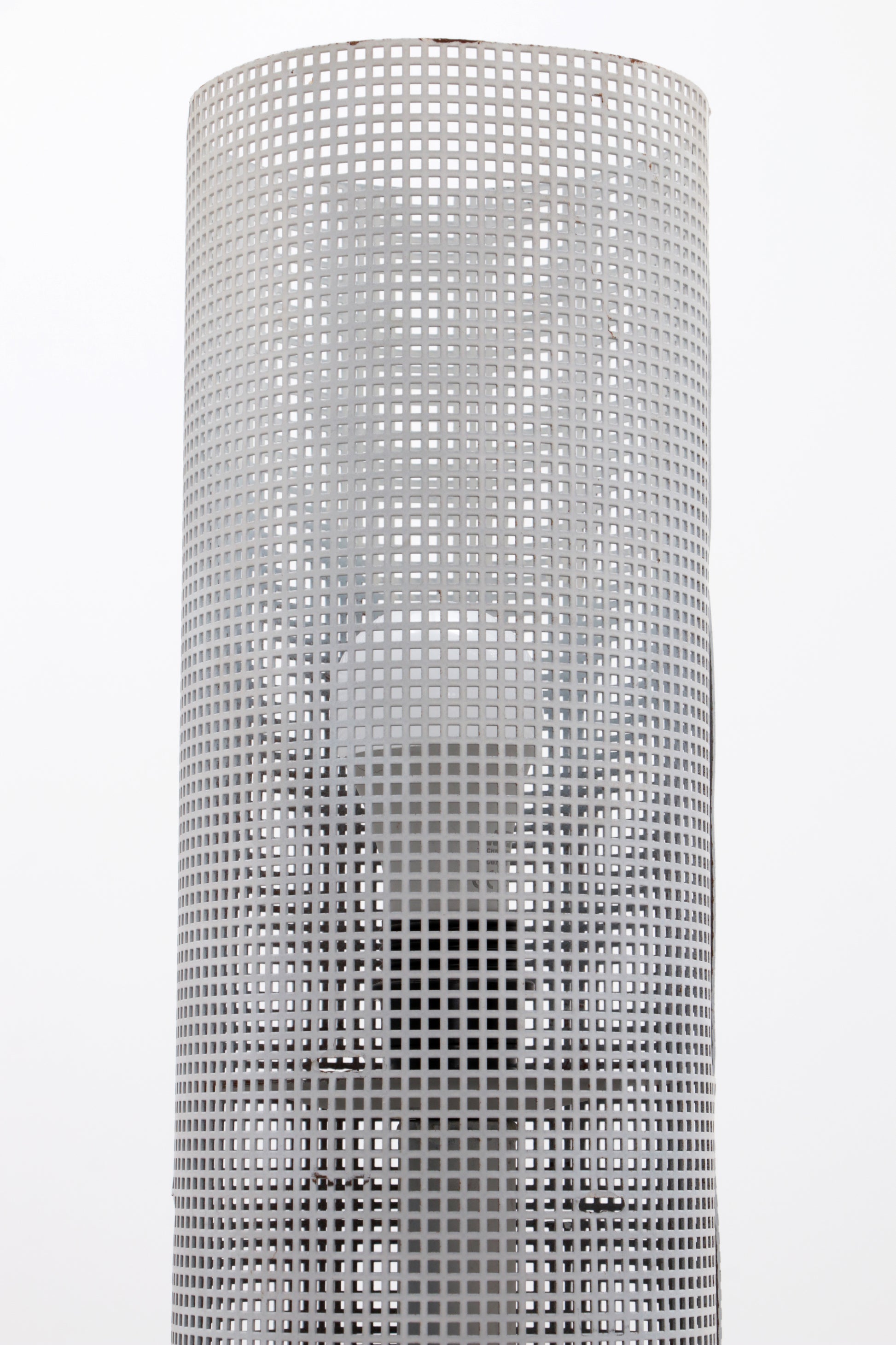 Vintage Italiaanse wit metalen vloerlamp,1960 timeless-art.com