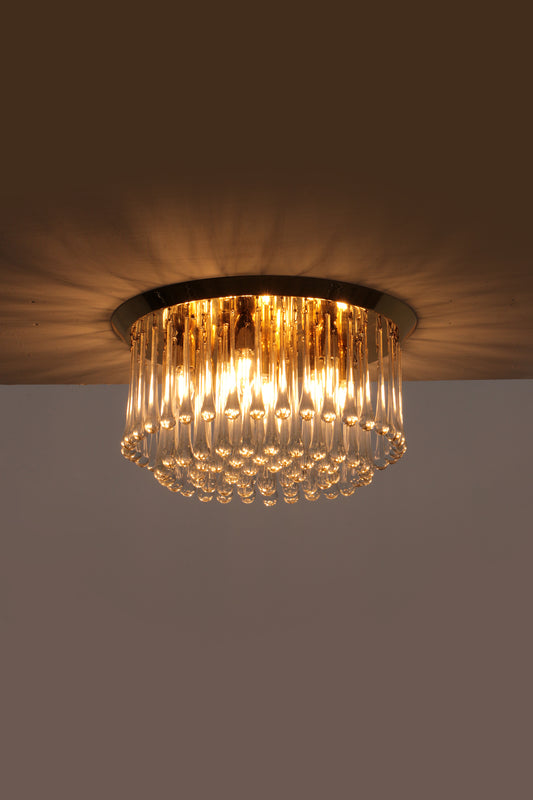 Grote J.T. Kalmar Murano Regendrup hanglamp,1970 Oostenrijk.