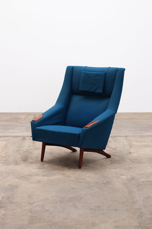 Relaxstoel Folke Ohlsson gemaakt door Fritz Hansen voorkant