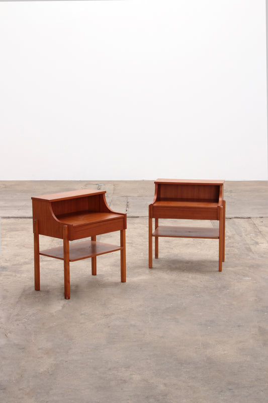 Scandinavian Teak Nightstands by Ab Carlstrom & Co, 1960s Sweden