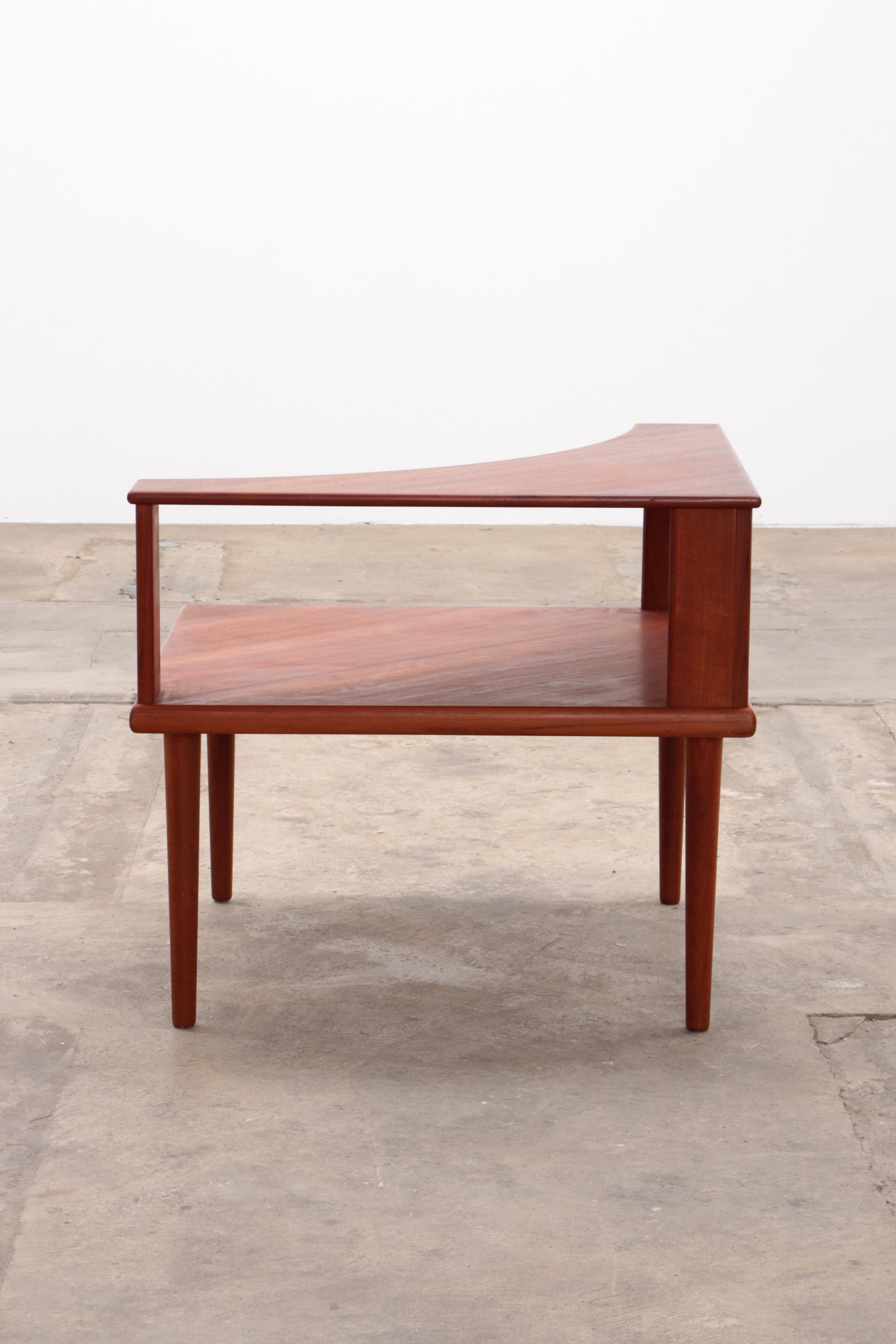 Vintage Zweedse Teakhouten hoektafel van Alf Svensson en Yngvar Sandstrom,1960