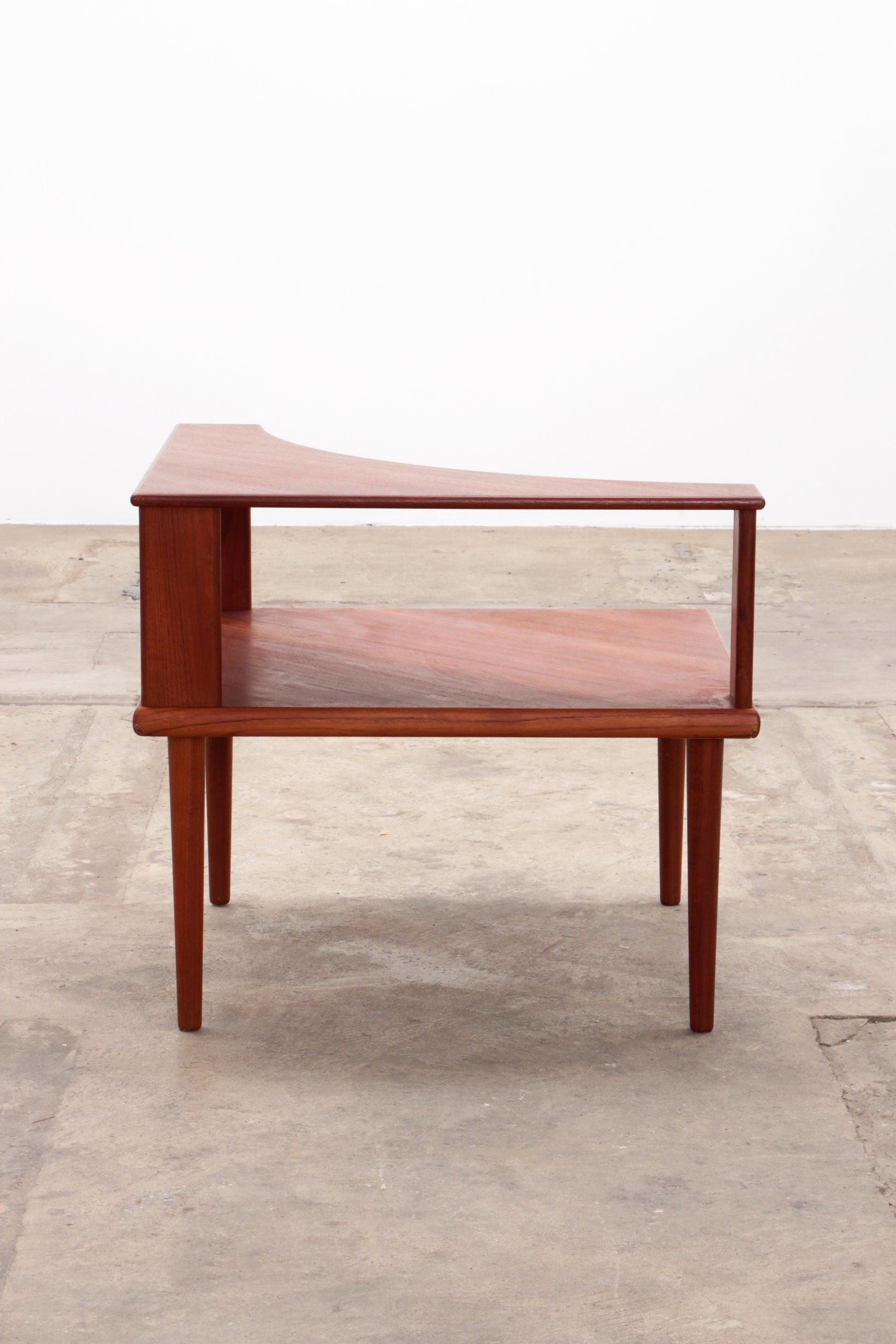 Vintage Zweedse Teakhouten hoektafel van Alf Svensson en Yngvar Sandstrom,1960