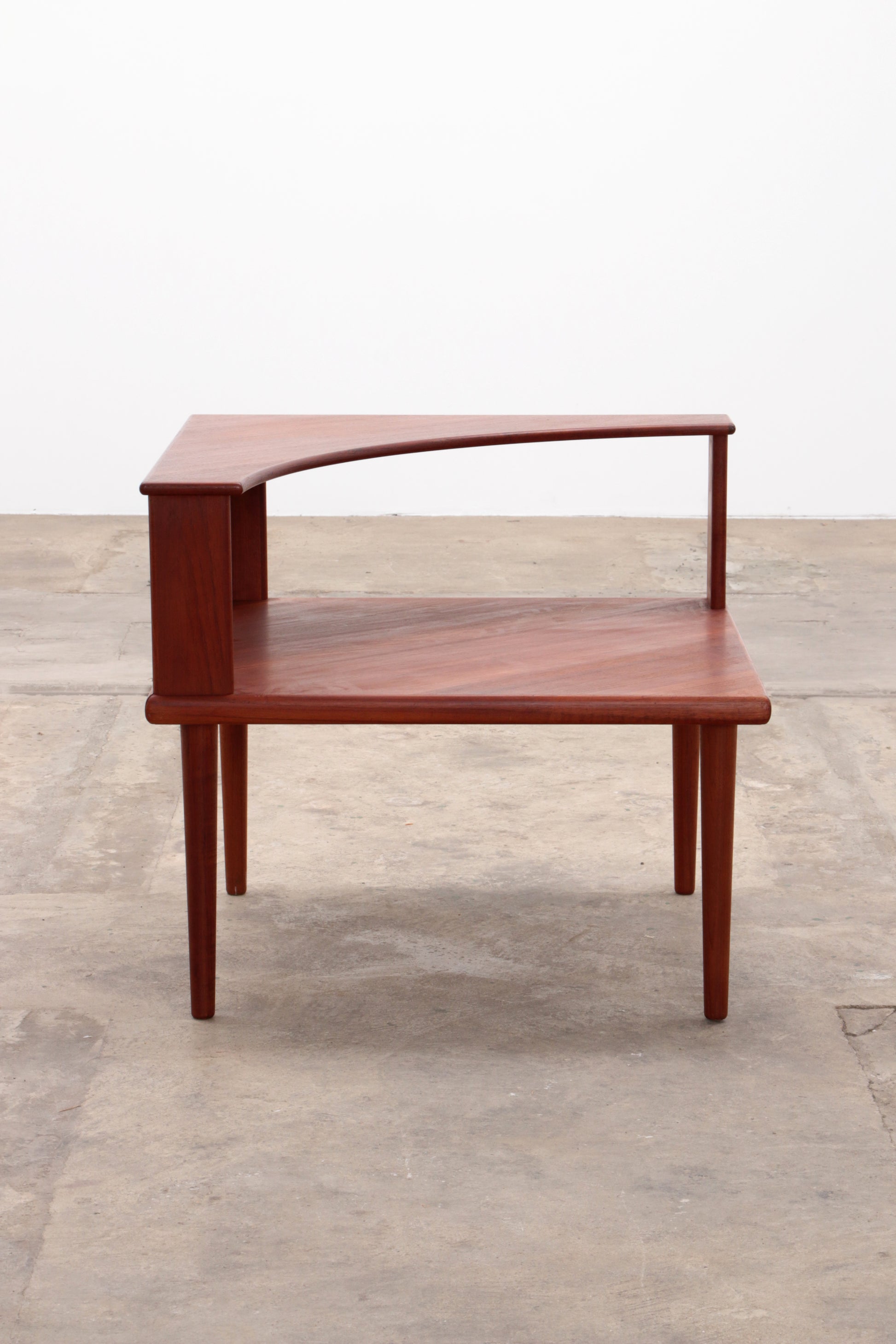Vintage Zweedse Teakhouten hoektafel van Alf Svensson en Yngvar Sandstrom,1960