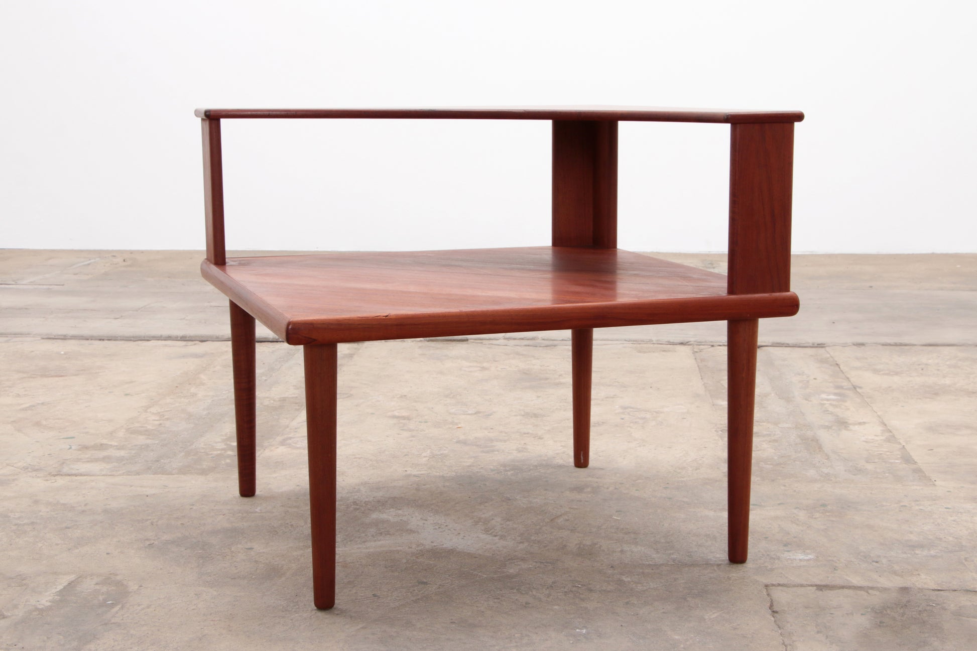 Vintage Zweedse Teakhouten hoektafel van Alf Svensson en Yngvar Sandstrom,1960