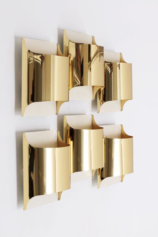 Vintage Gold Wall Lamps by Staff Leuchten – Set of 6 ON HOLD TILL 6 NOV