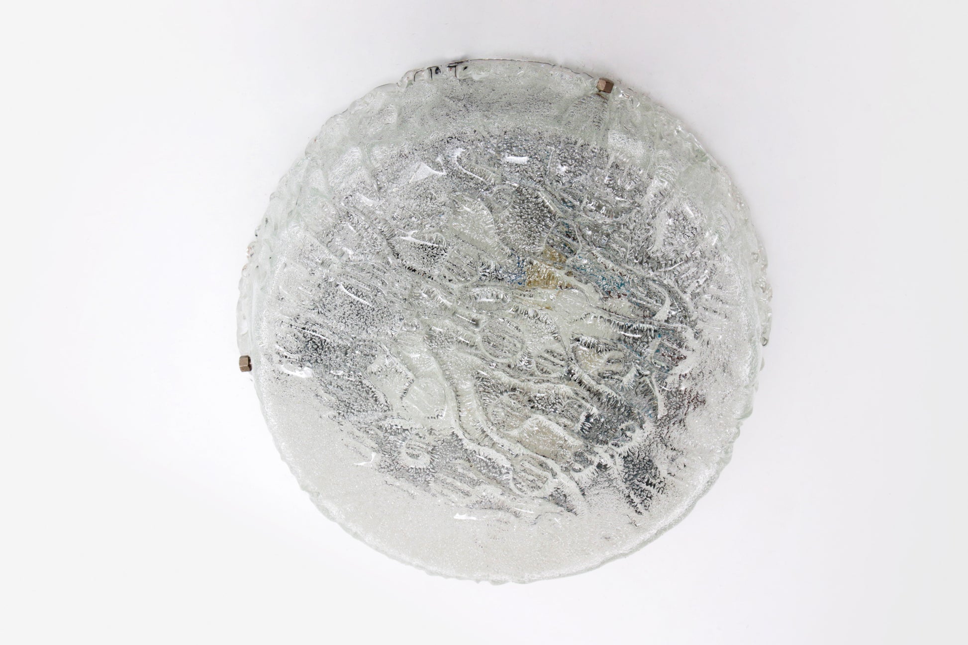 Duitse vintage ronde plafondlamp of wandlamp van Kaiser Idell, 1960s