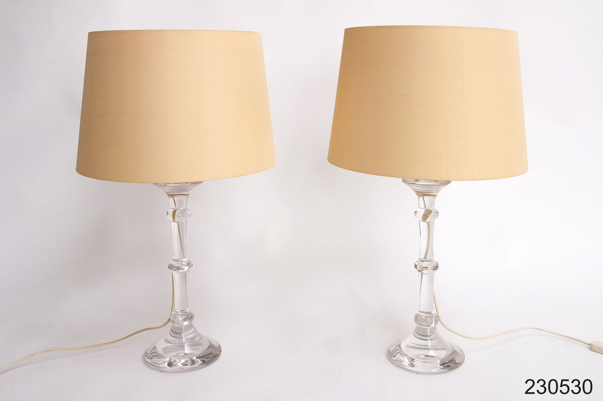 Mondgeblazen Designlampenset met Crème Lampenkappen van Ingo Maurer