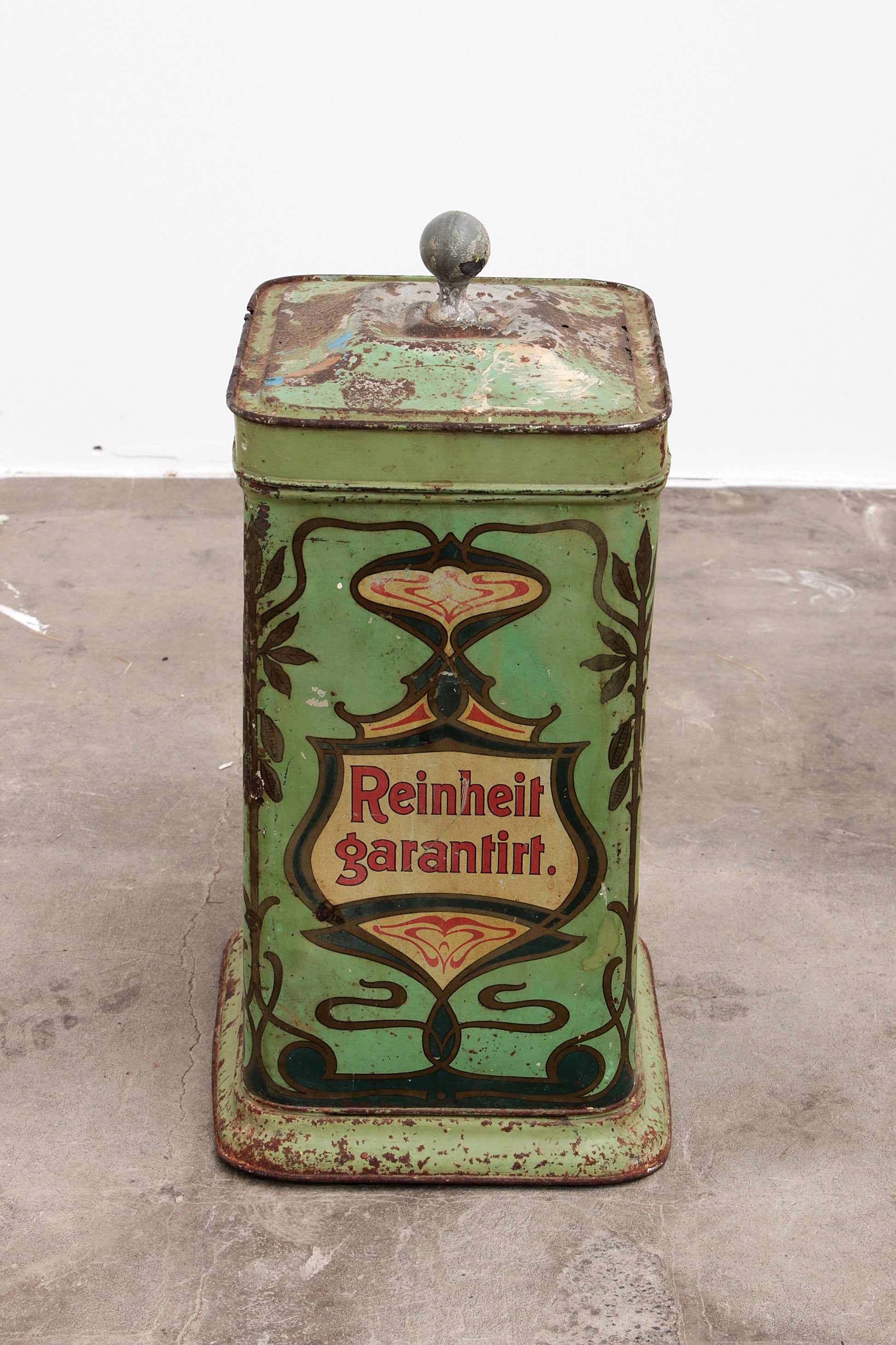 Vintage Berger's Germania-Cacao Bewaarblik 1900-1930