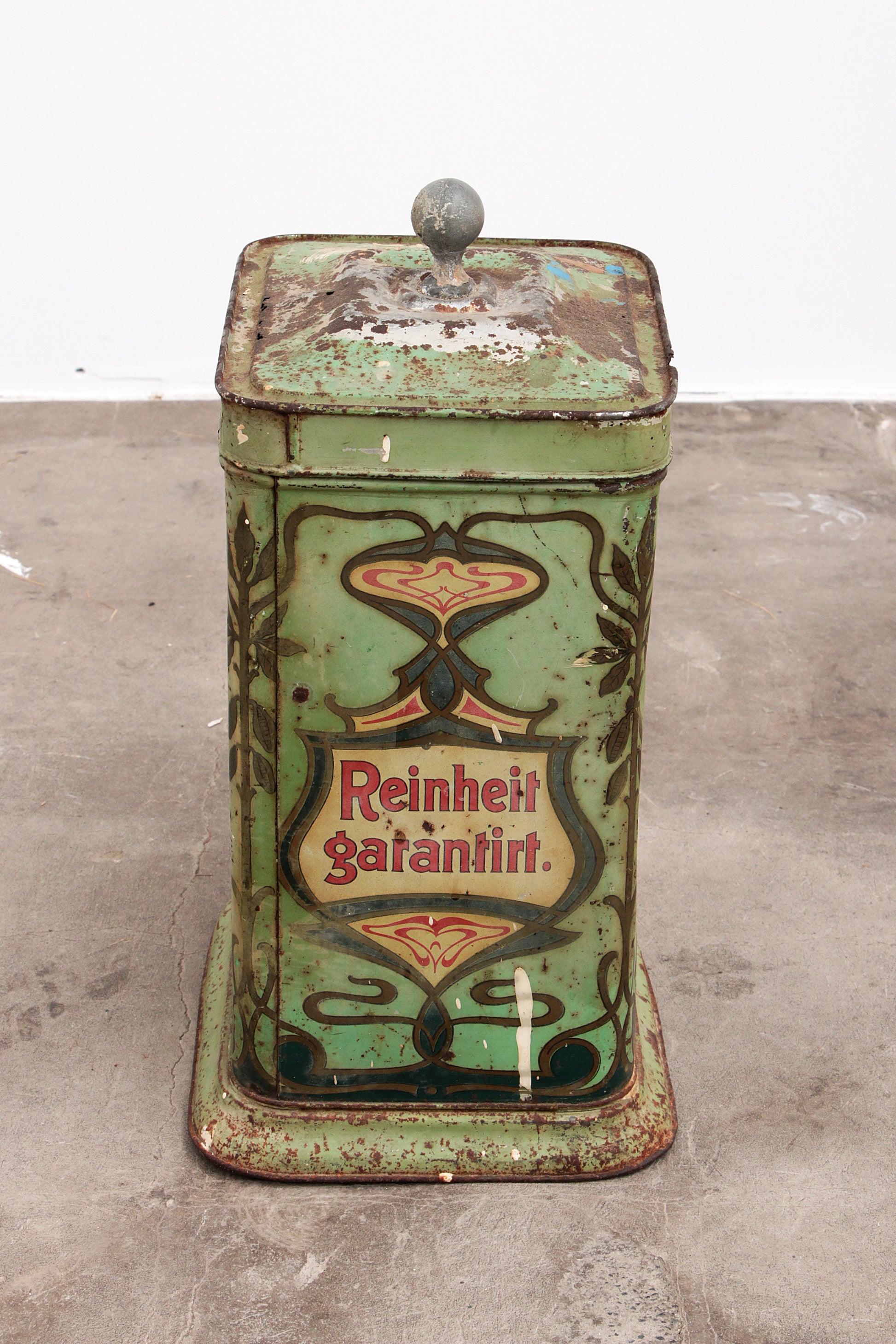 Vintage Berger's Germania-Cacao Bewaarblik 1900-1930