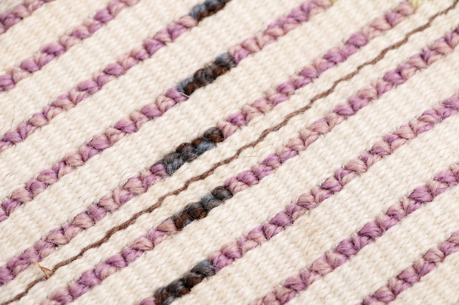 Handgeknoopt Zweeds Wollen Vloerkleed - Vintage Ryamatta Design