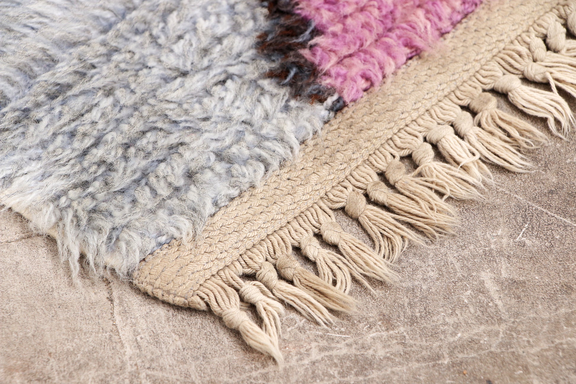 Handgeknoopt Zweeds Wollen Vloerkleed - Vintage Ryamatta Design