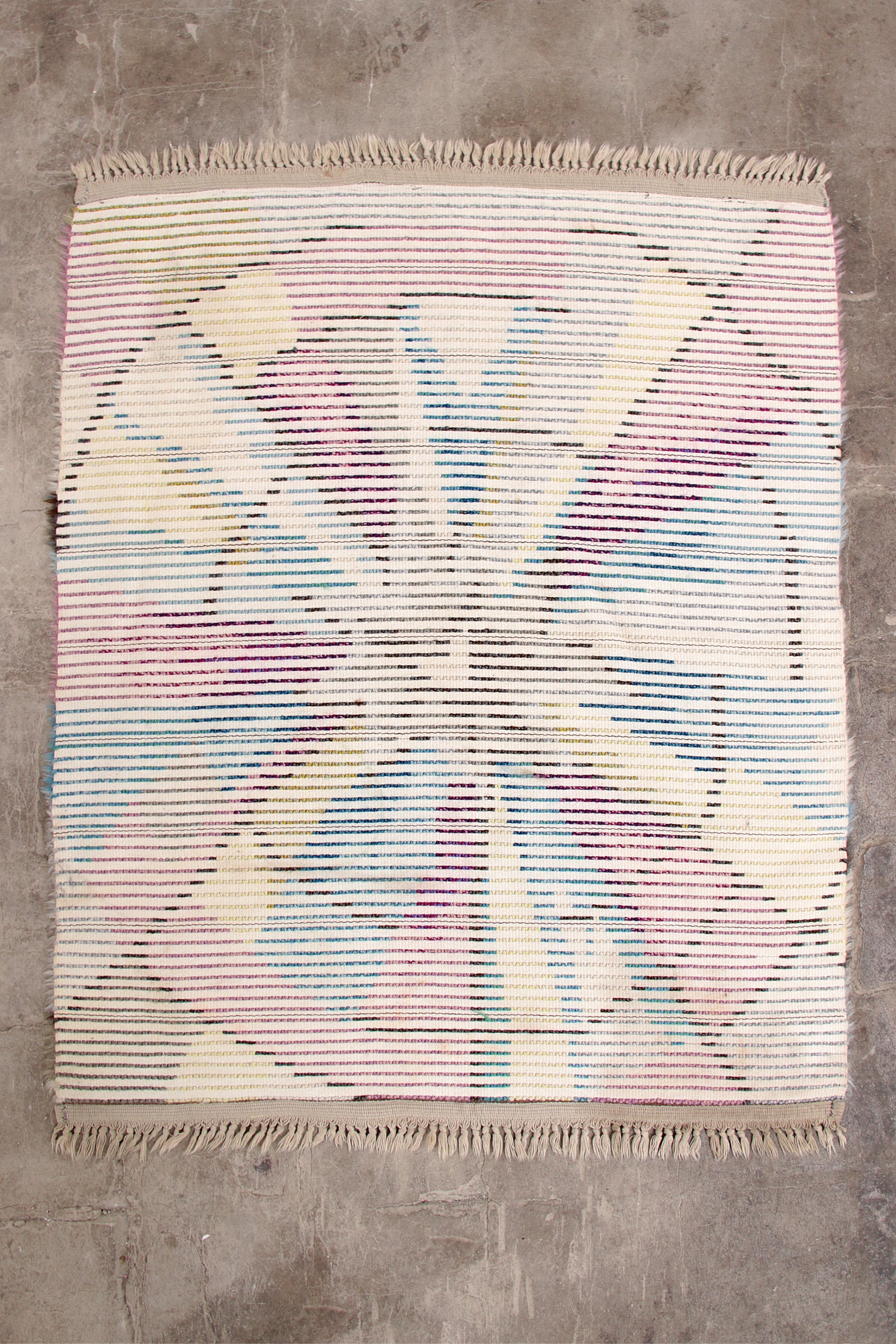 Handgeknoopt Zweeds Wollen Vloerkleed - Vintage Ryamatta Design