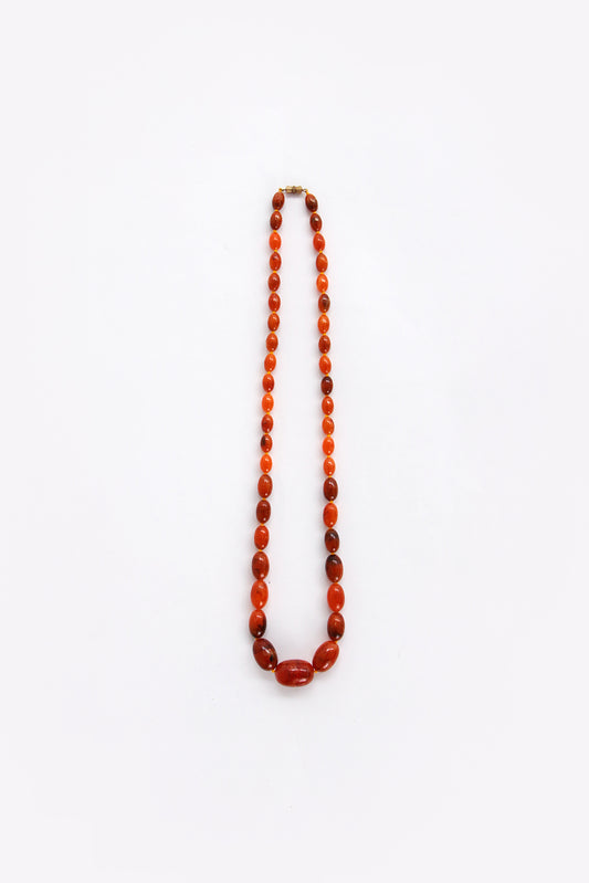 Vintage Amber Necklace - Unique Patina, 1960