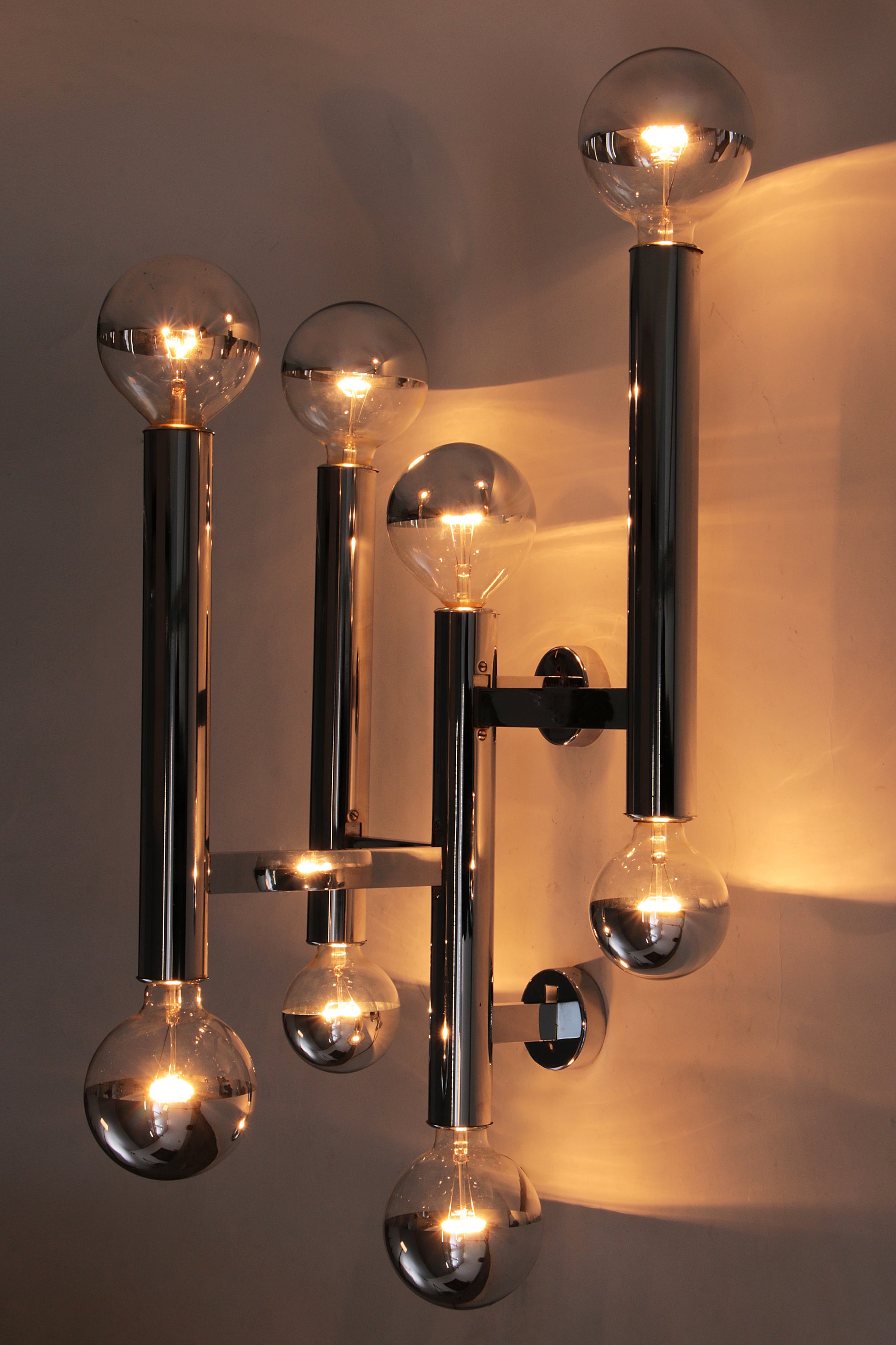 Space Age Wandlamp Gaetano Sciolari voor Maison Boulanger Belgie 1970
