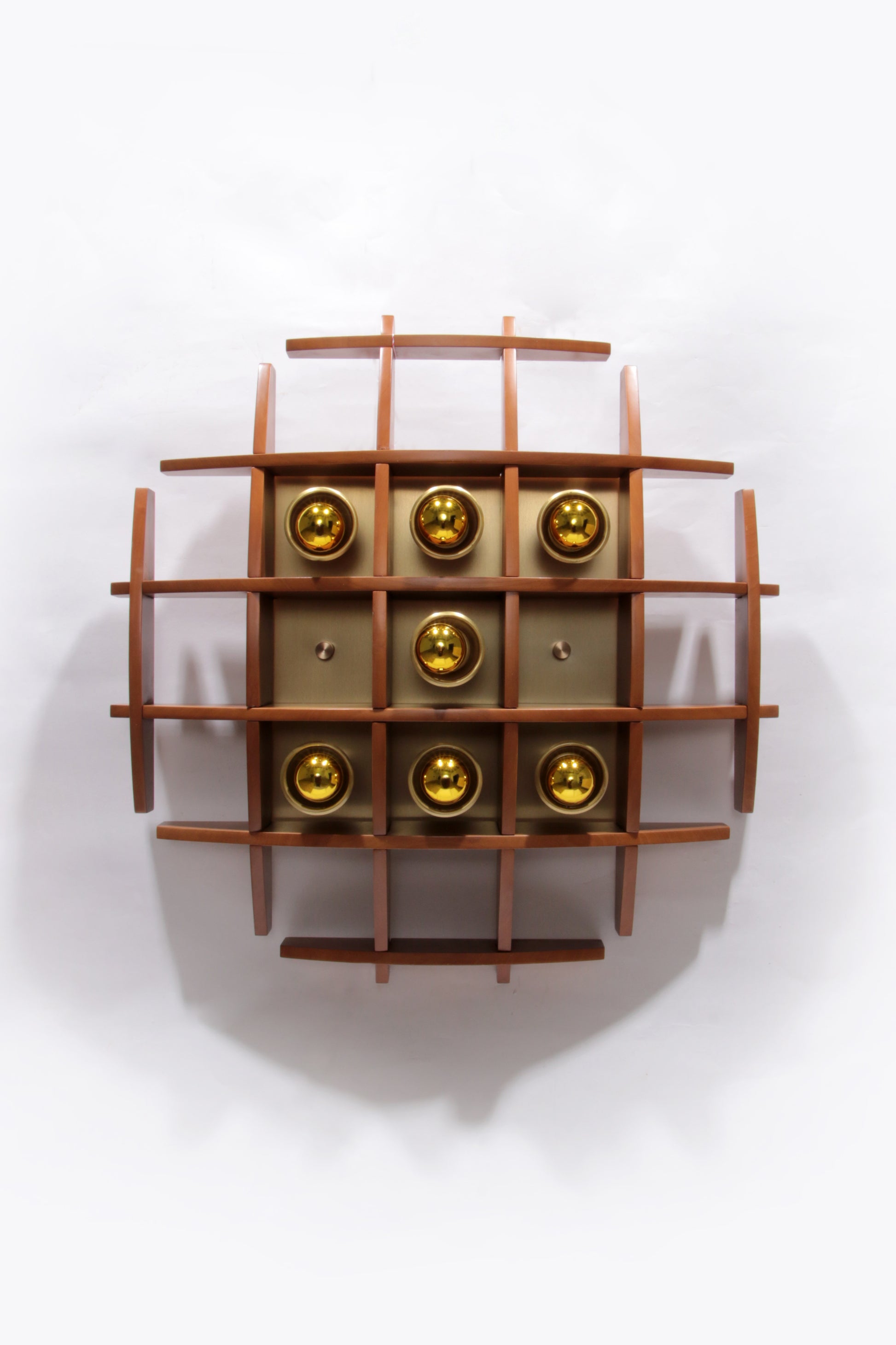 Iconische Houten wandlamp van Angelo Brotto, Jaren '60 Design
