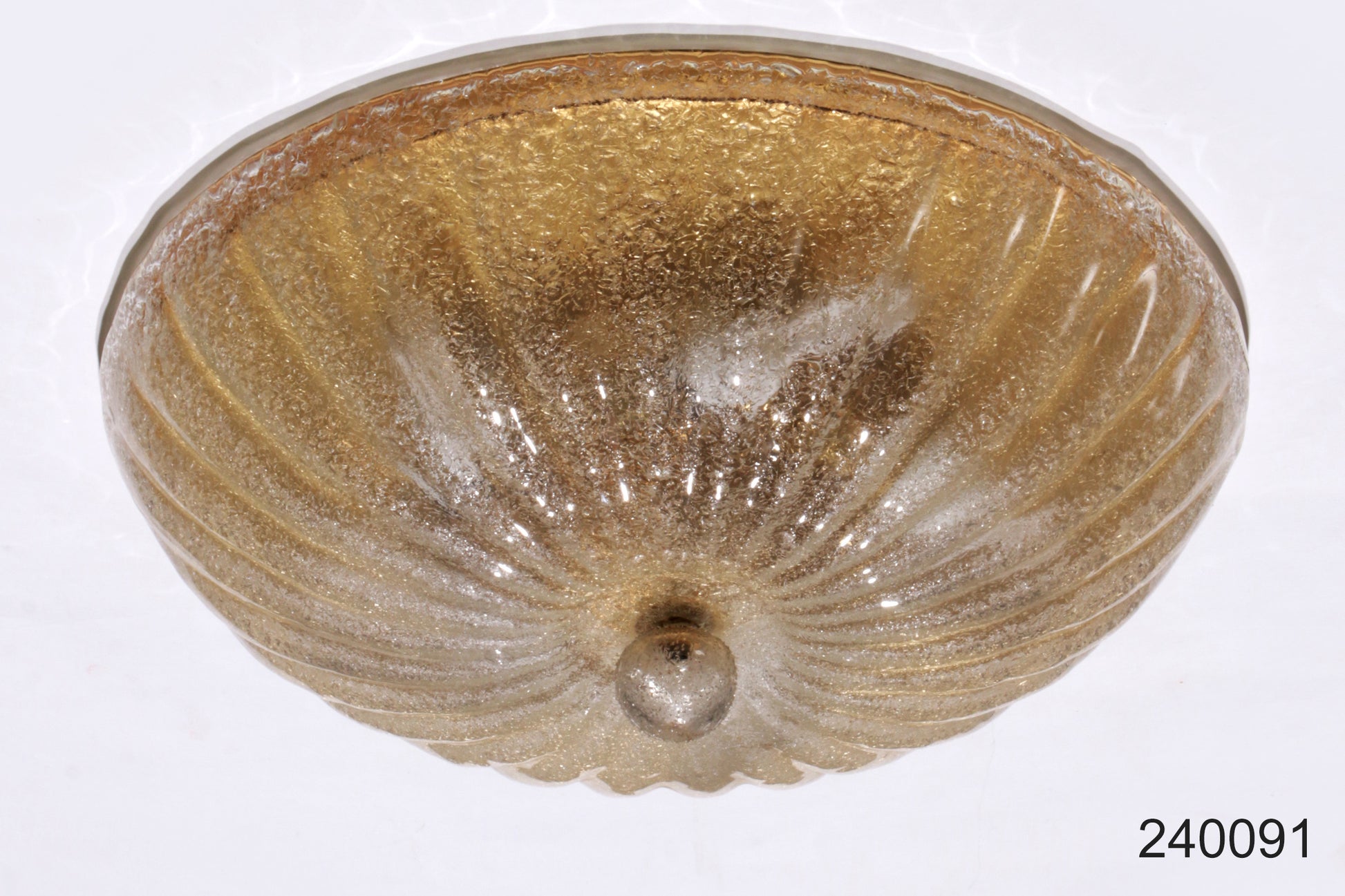Italiaanse plafonnière van Muranoglas met gouden details