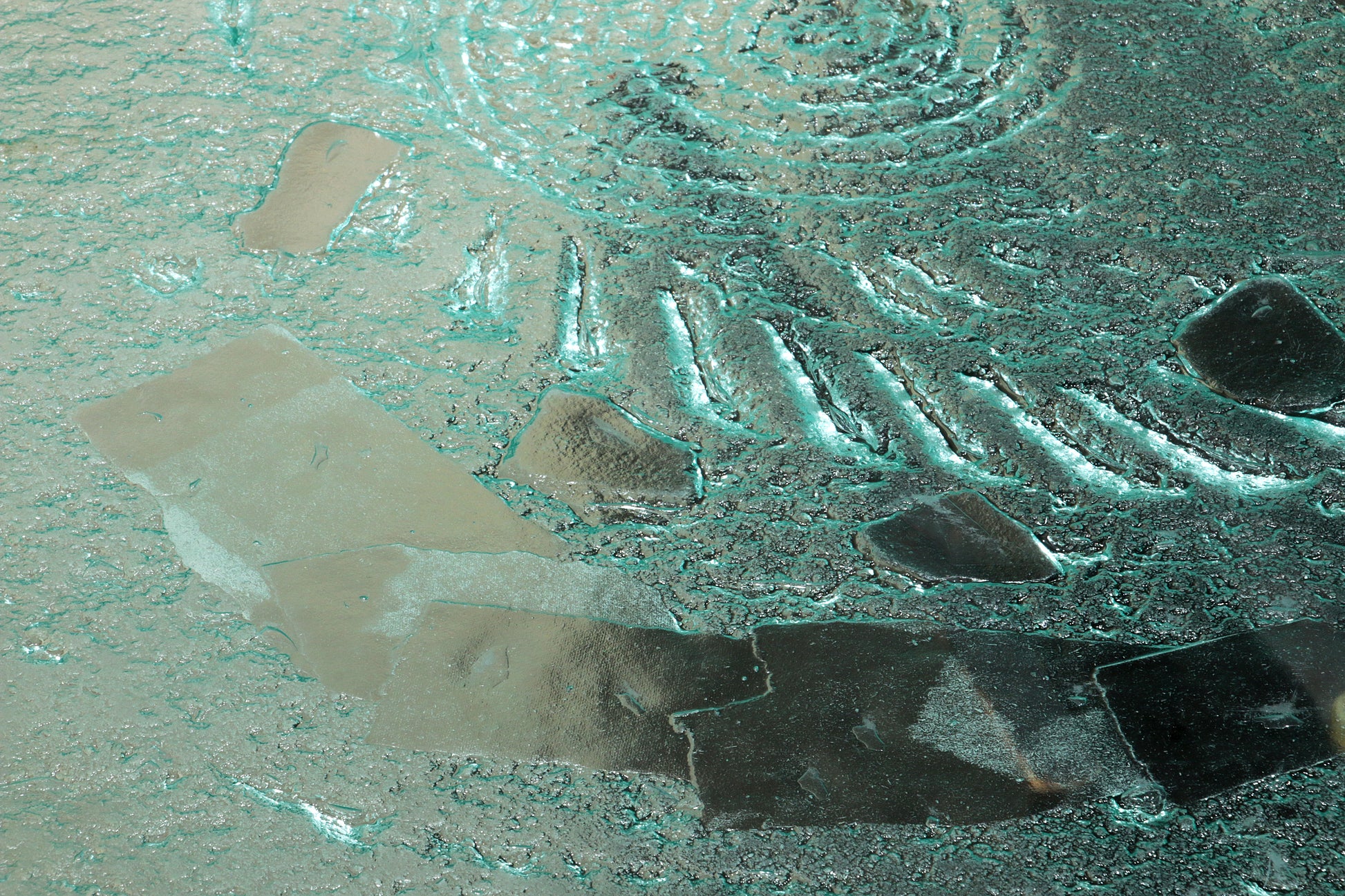 Sculpturale glazen salontafel van Heinz Lilienthal 1970,Duitsland