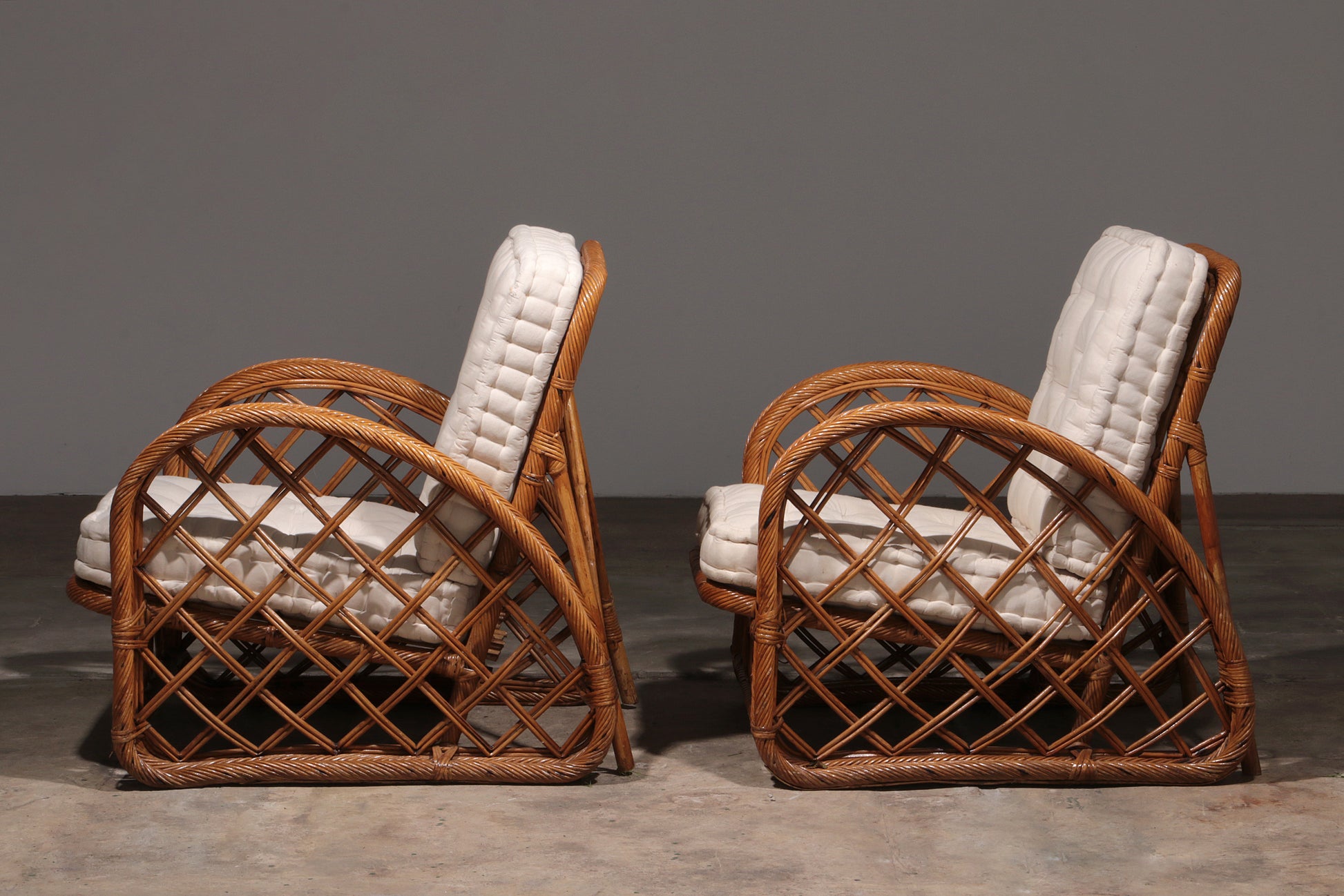 Vintage Franse Bamboe Lounge set,Paul Frankl style,1960