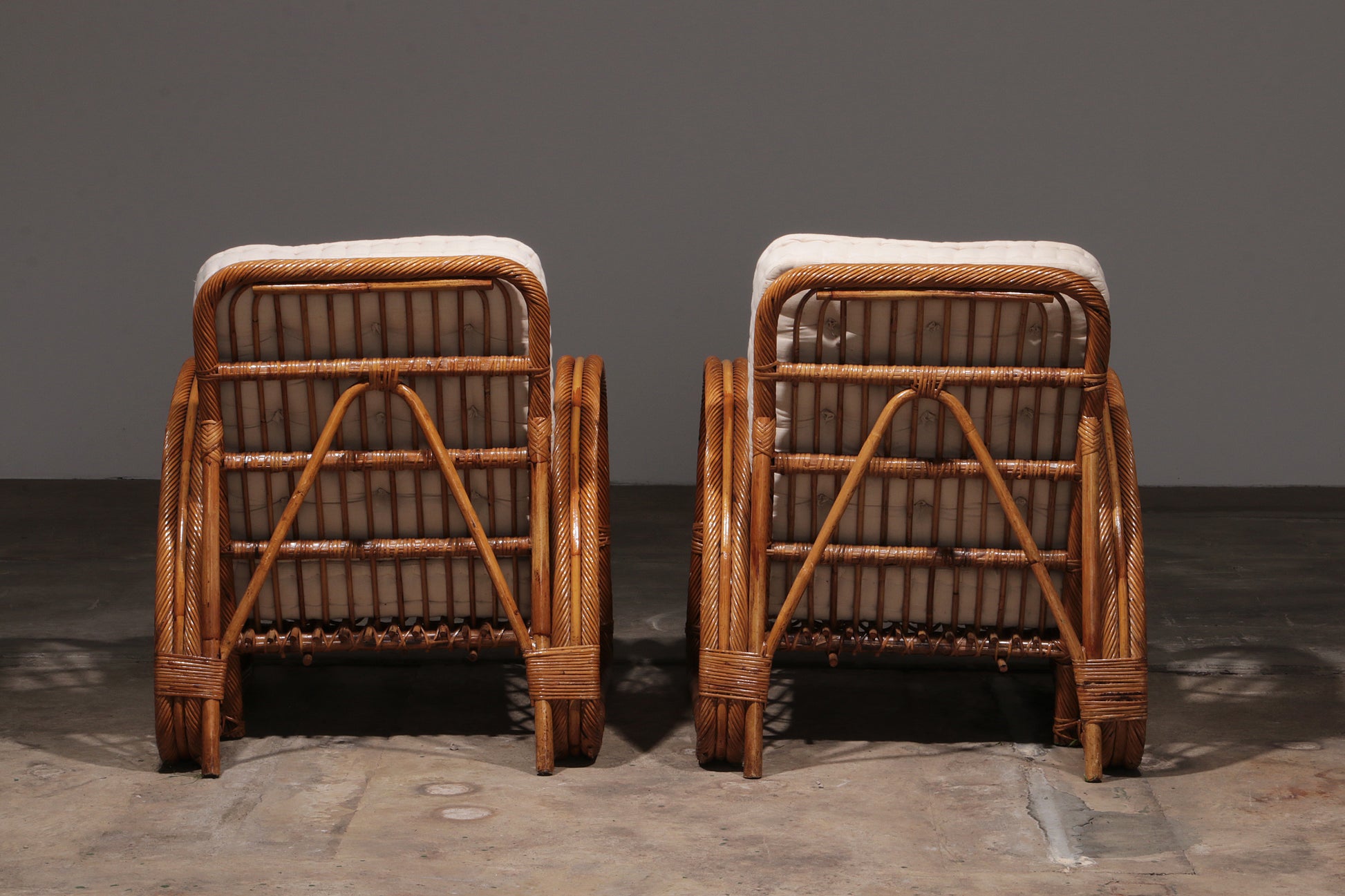 Vintage Franse Bamboe Lounge set,Paul Frankl style,1960