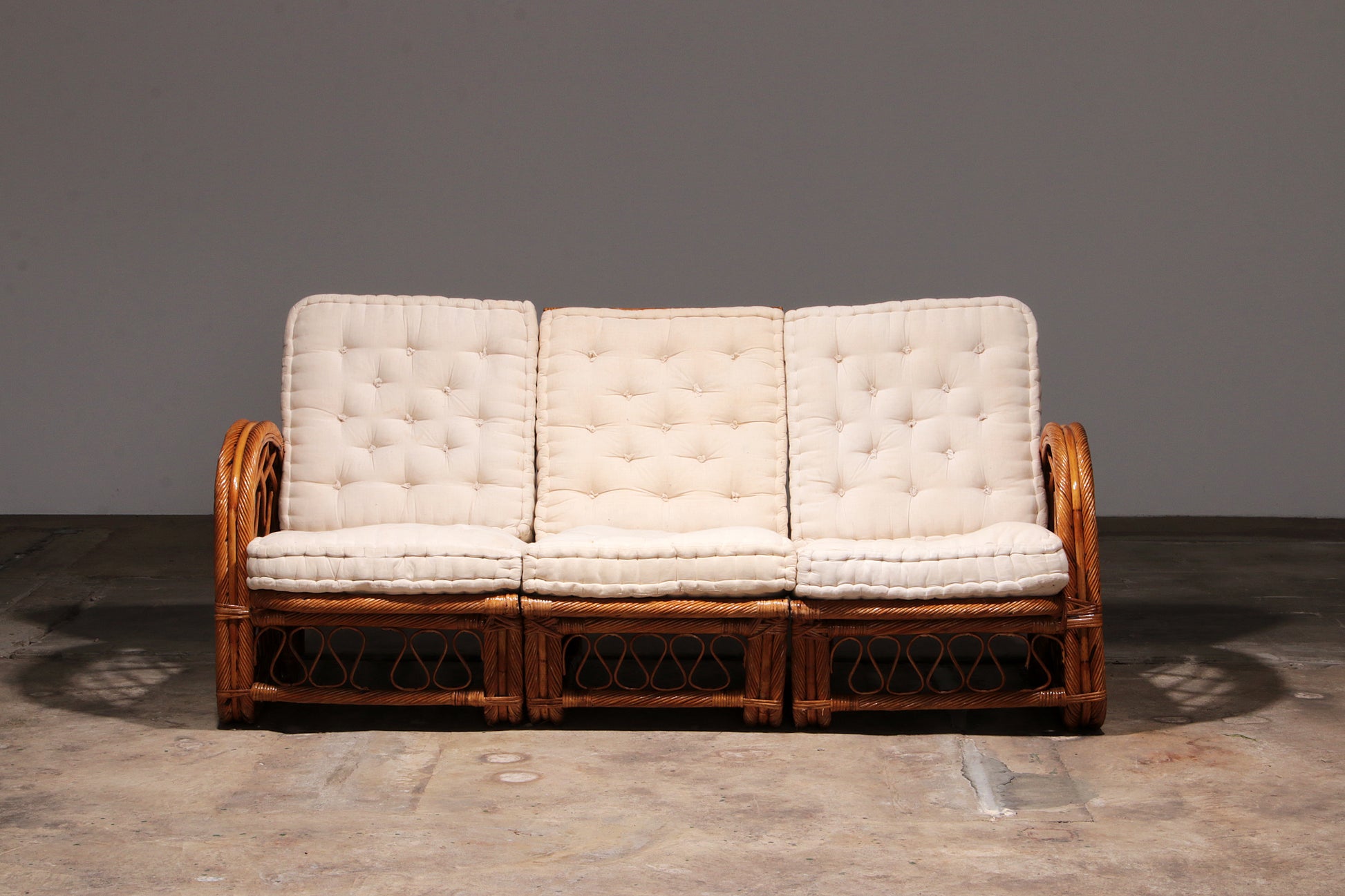 Vintage Franse Bamboe Lounge set,Paul Frankl style,1960