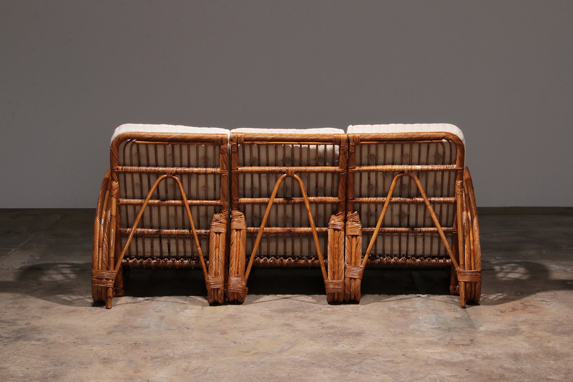 Vintage Franse Bamboe Lounge set,Paul Frankl style,1960