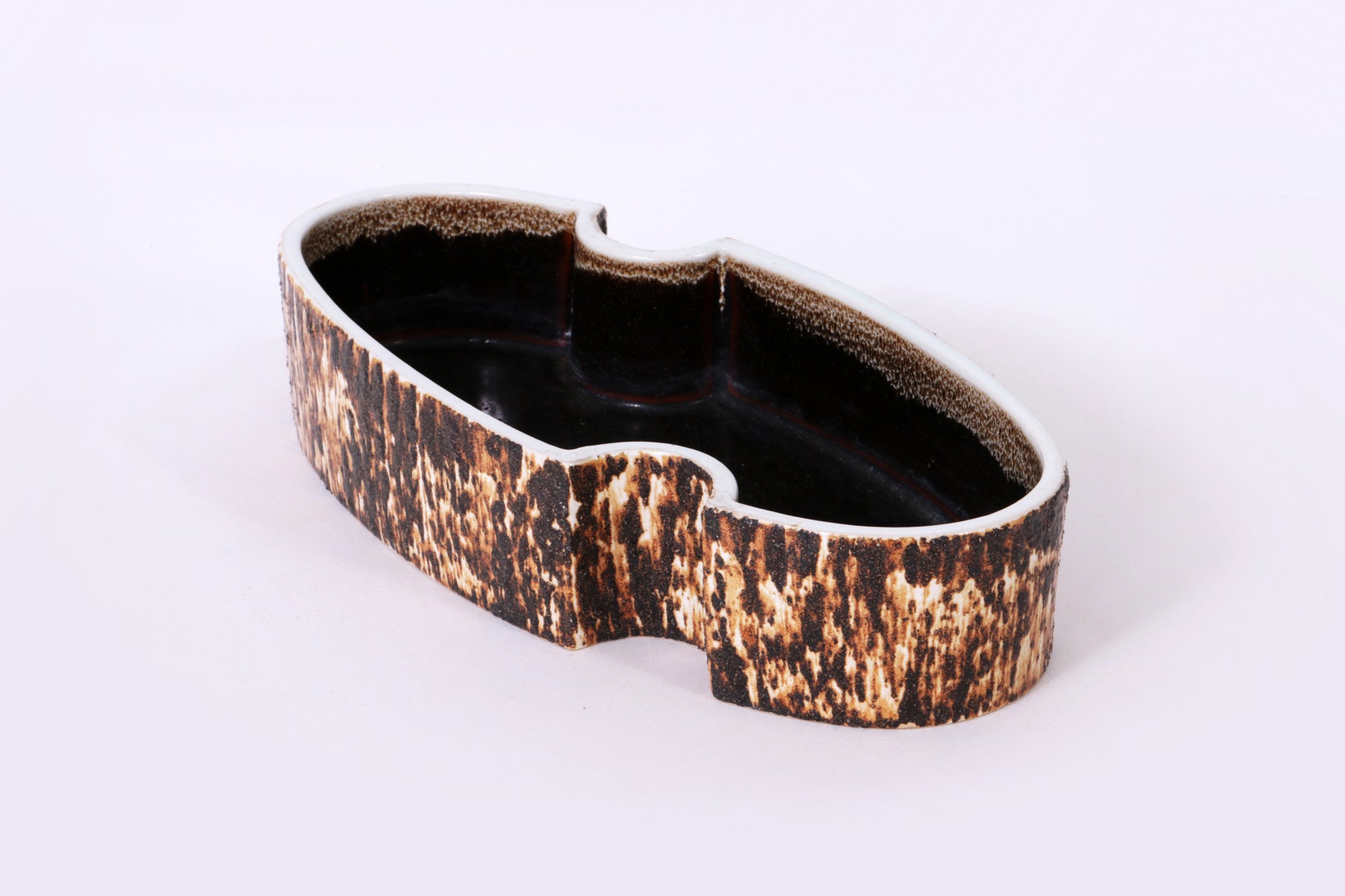 Yamasan Ikebana Bowl - Authentic 1960s Japanese Ceramic