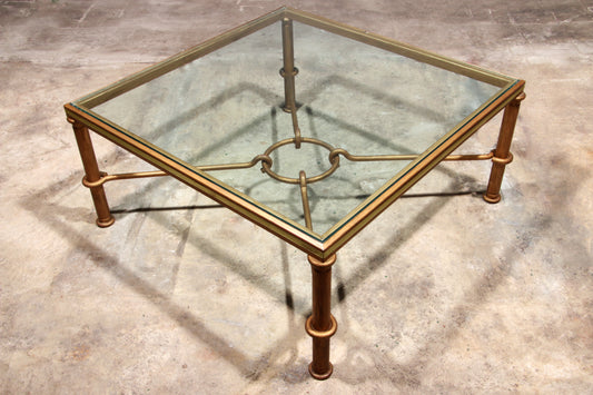 Gilded Iron Coffee Table by Giovanni Banci, Italy 1970